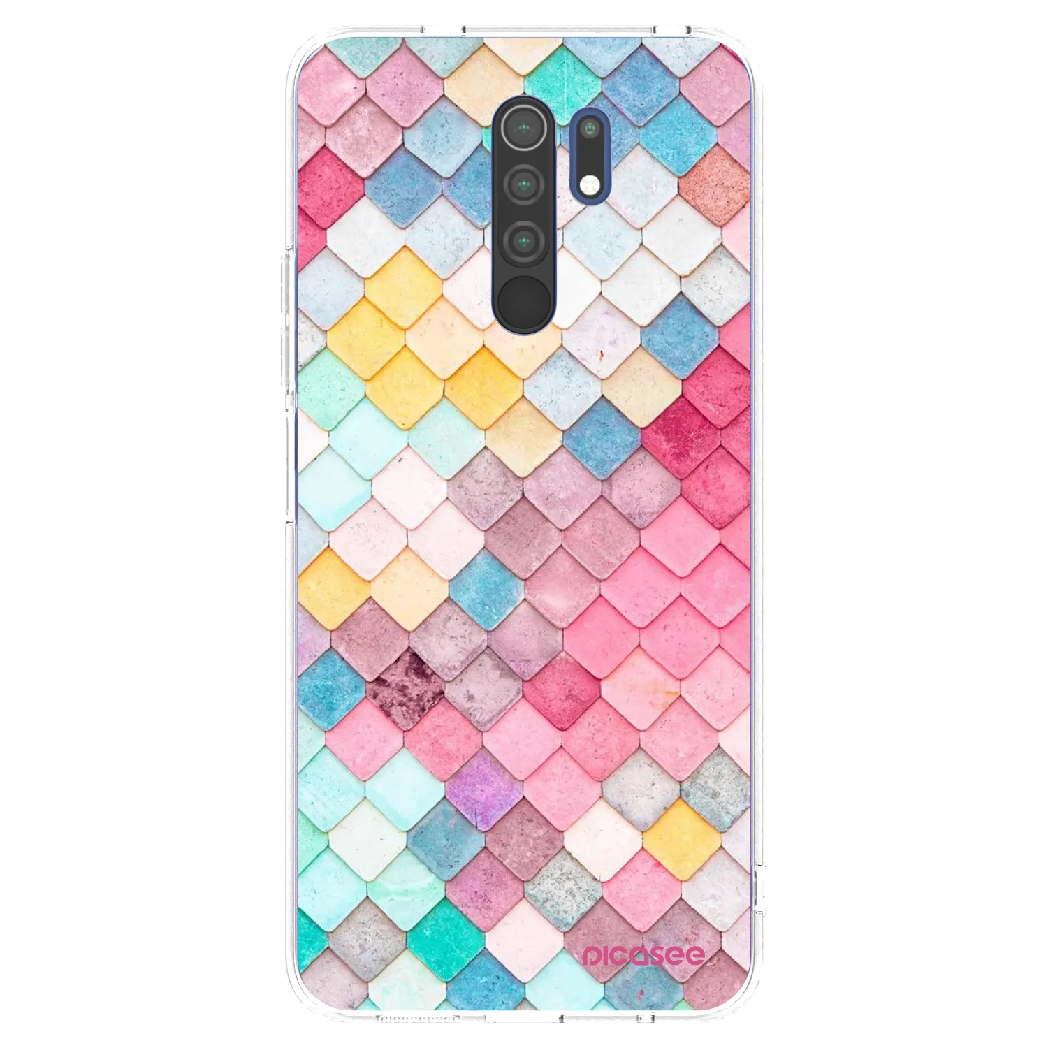 Picasee silikonska prozirna maskica za Xiaomi Redmi 9 - Colorful roof