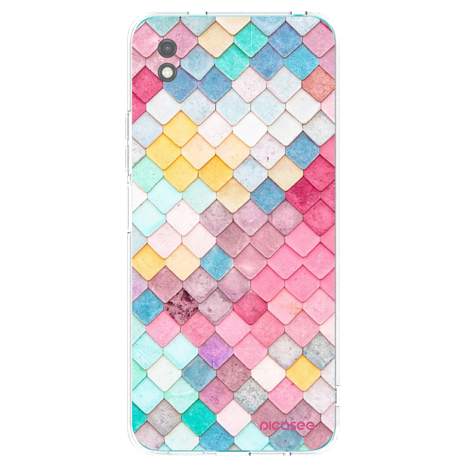 Picasee crna silikonska maskica za Xiaomi Redmi 9A - Colorful roof