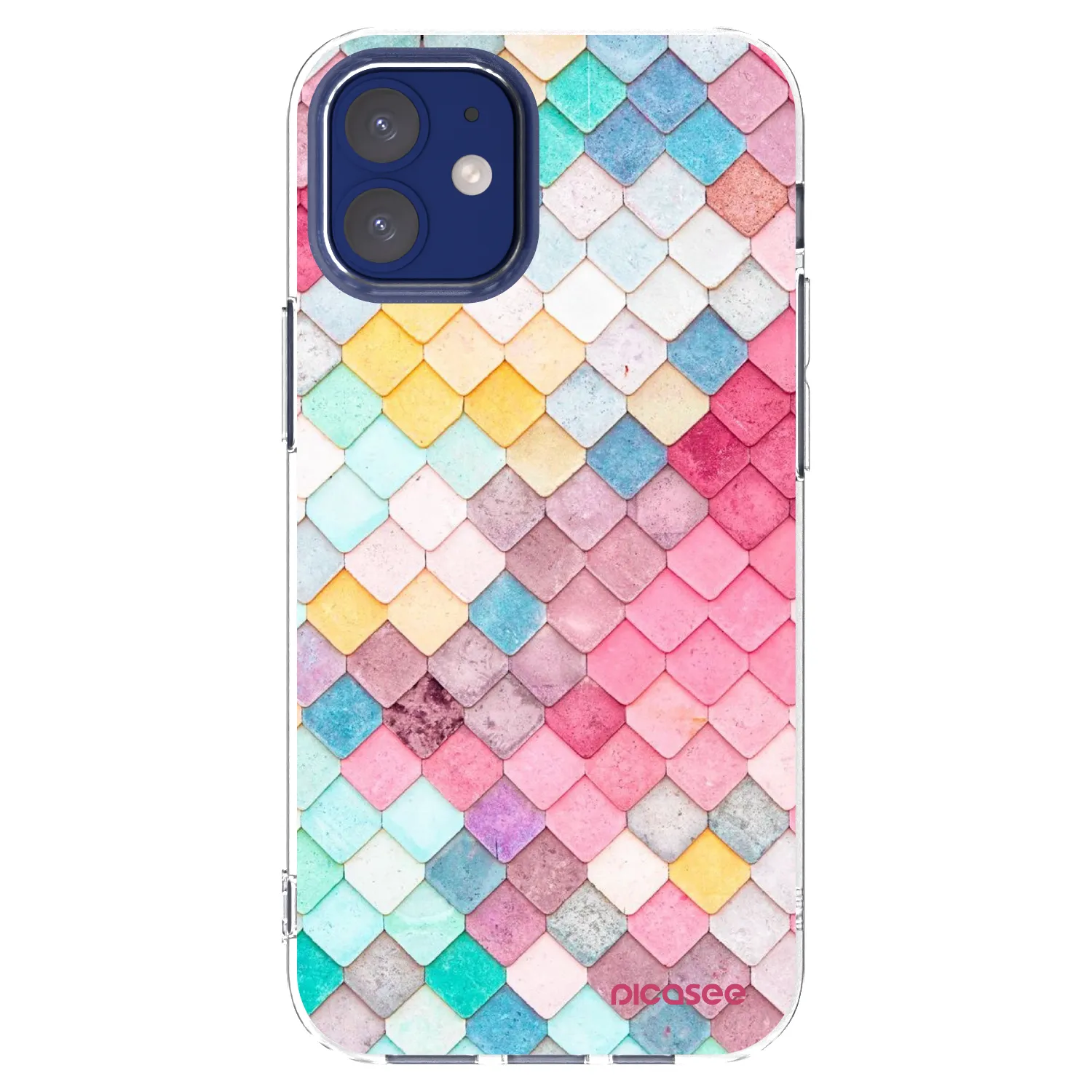 Picasee silikonska prozirna maskica za Apple iPhone 12 mini - Colorful roof
