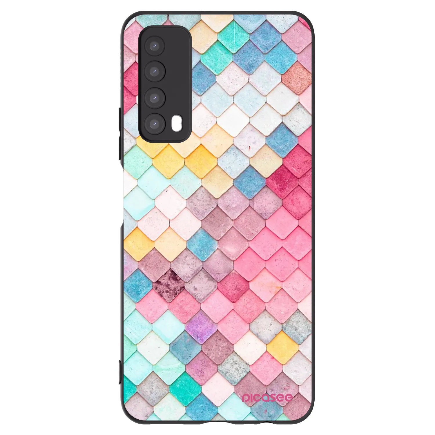 Picasee crna silikonska maskica za Huawei P Smart 2021 - Colorful roof
