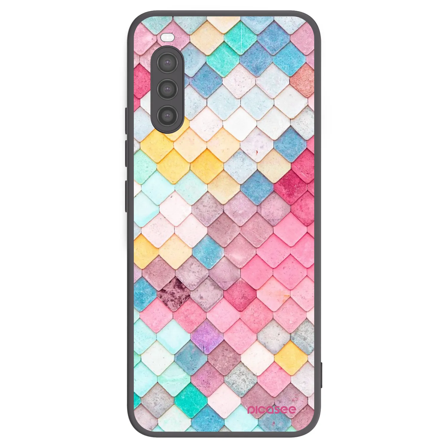 Picasee crna silikonska maskica za Sony Xperia 10 II - Colorful roof