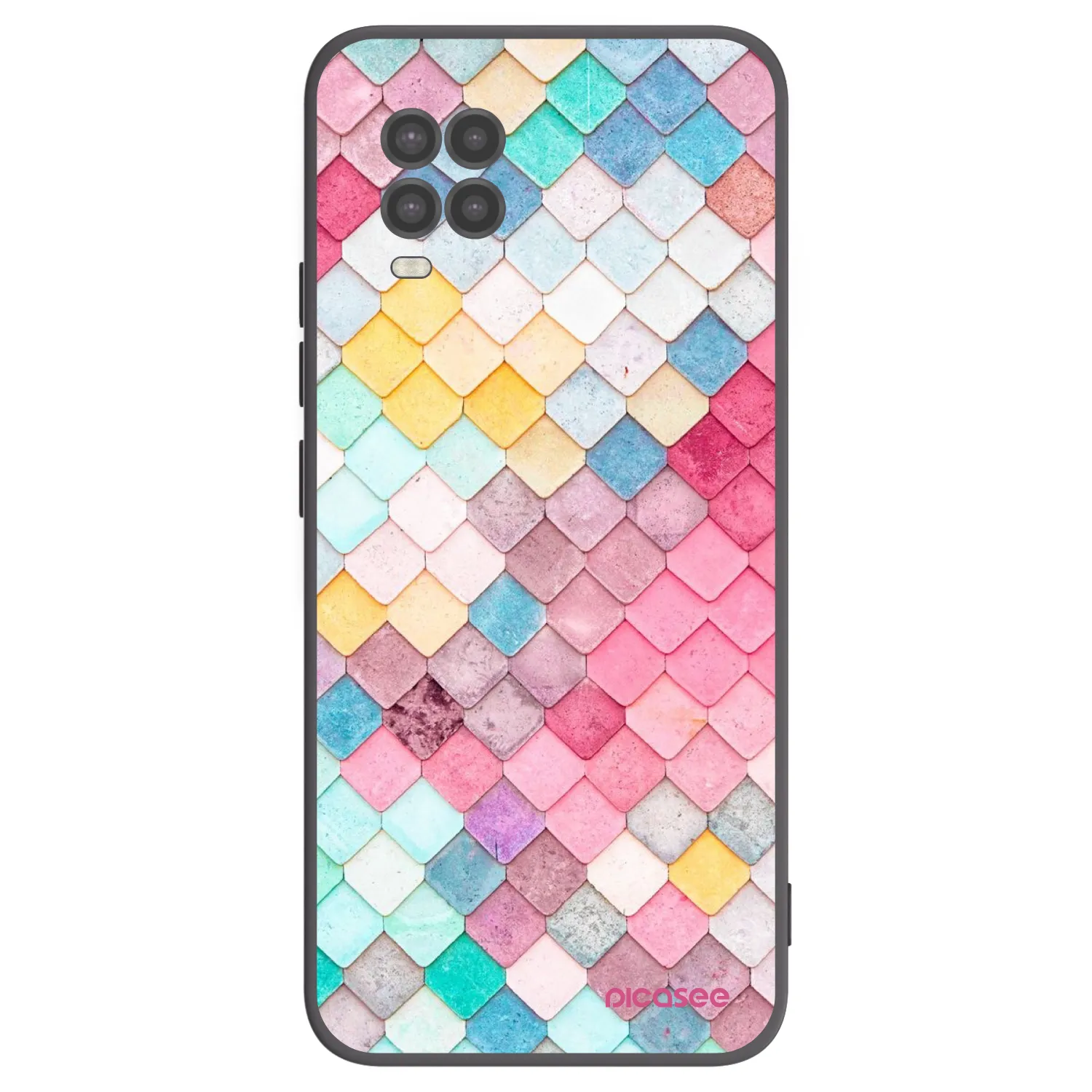 Picasee crna silikonska maskica za Xiaomi Mi 10 Lite - Colorful roof