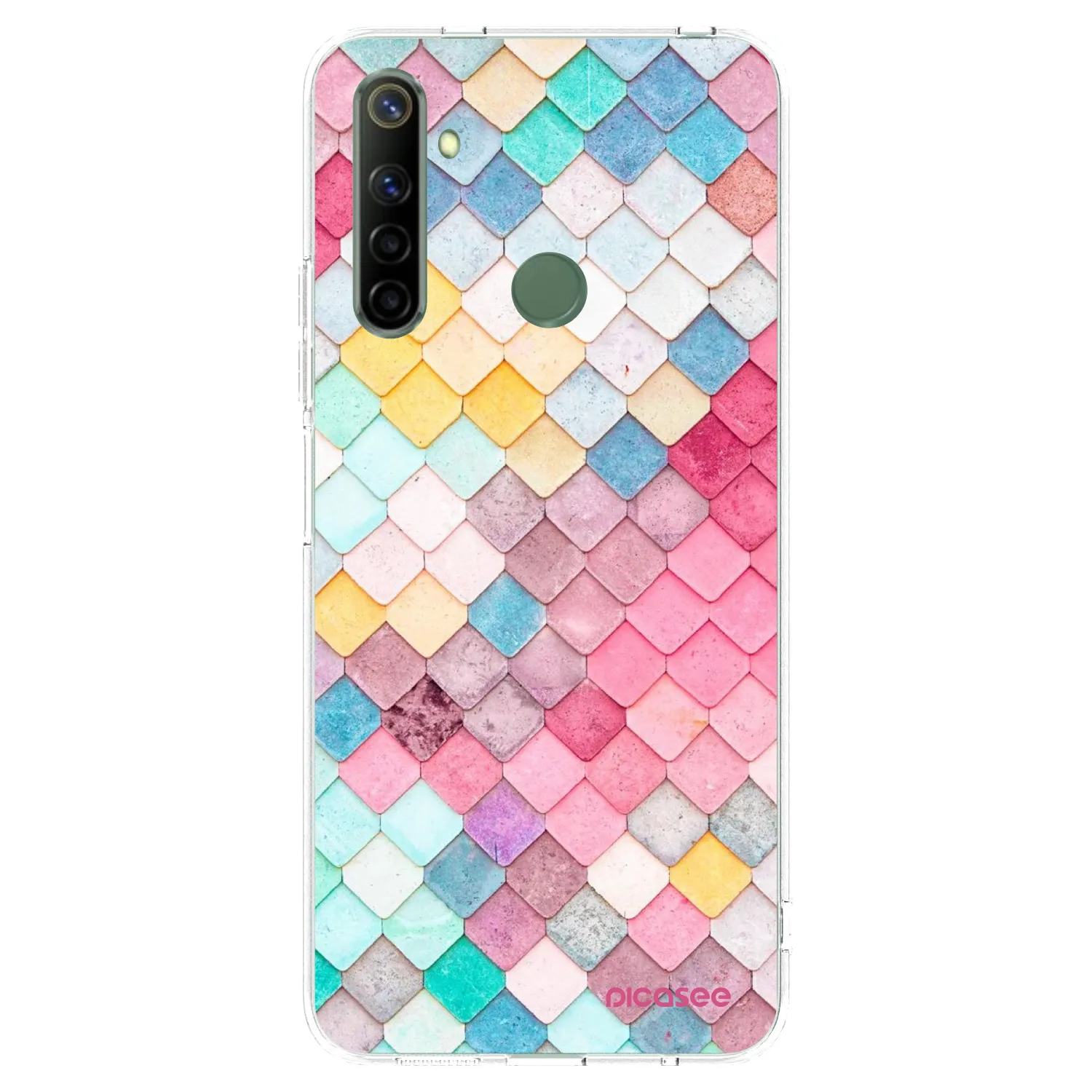 Picasee silikonska prozirna maskica za Realme 6i - Colorful roof