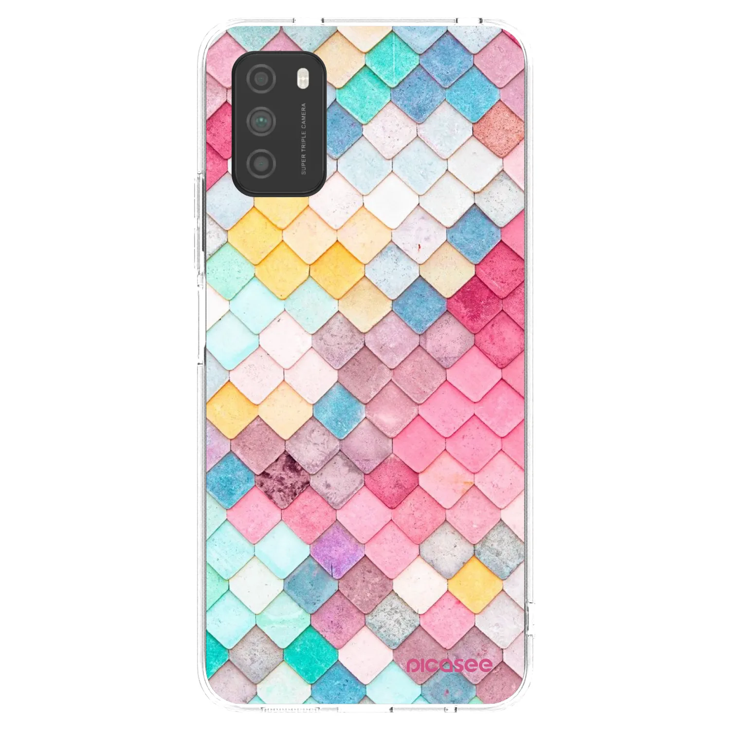 Picasee silikonska prozirna maskica za Xiaomi Poco M3 - Colorful roof