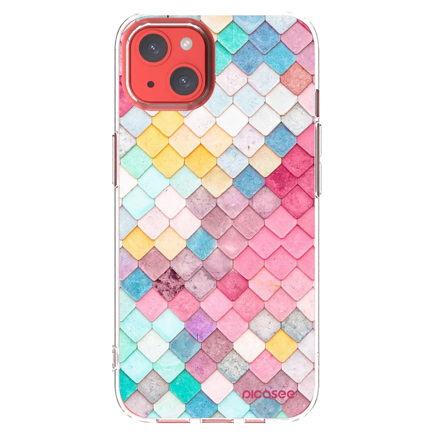 Picasee silikonska prozirna maskica za Apple iPhone 13 - Colorful roof