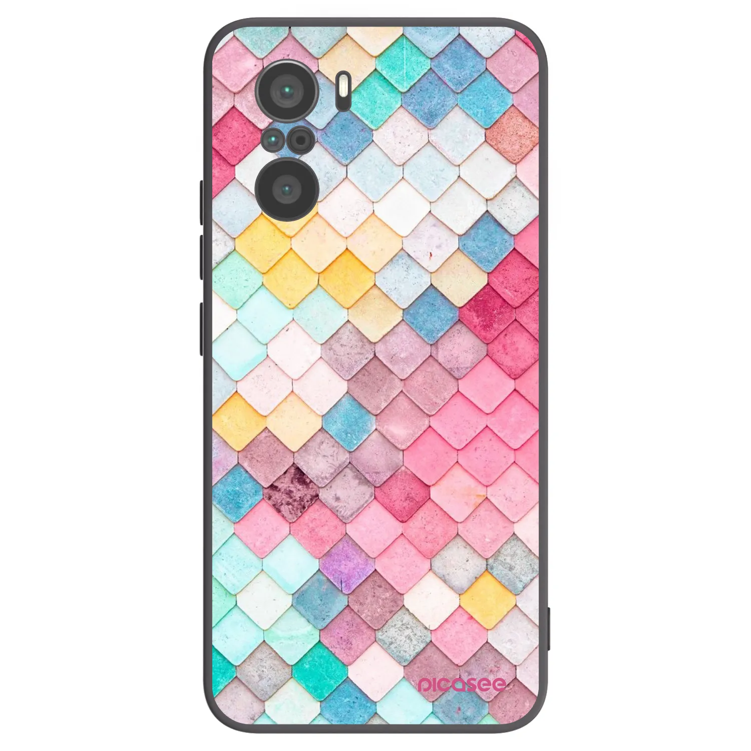 Picasee crna silikonska maskica za Xiaomi Poco F3 - Colorful roof