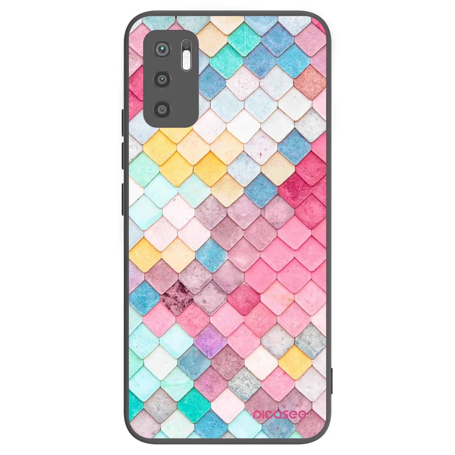 Picasee crna silikonska maskica za Xiaomi Redmi Note 10 5G - Colorful roof