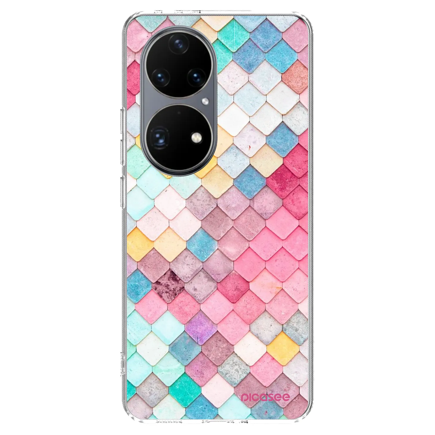 Picasee silikonska prozirna maskica za Huawei P50 - Colorful roof