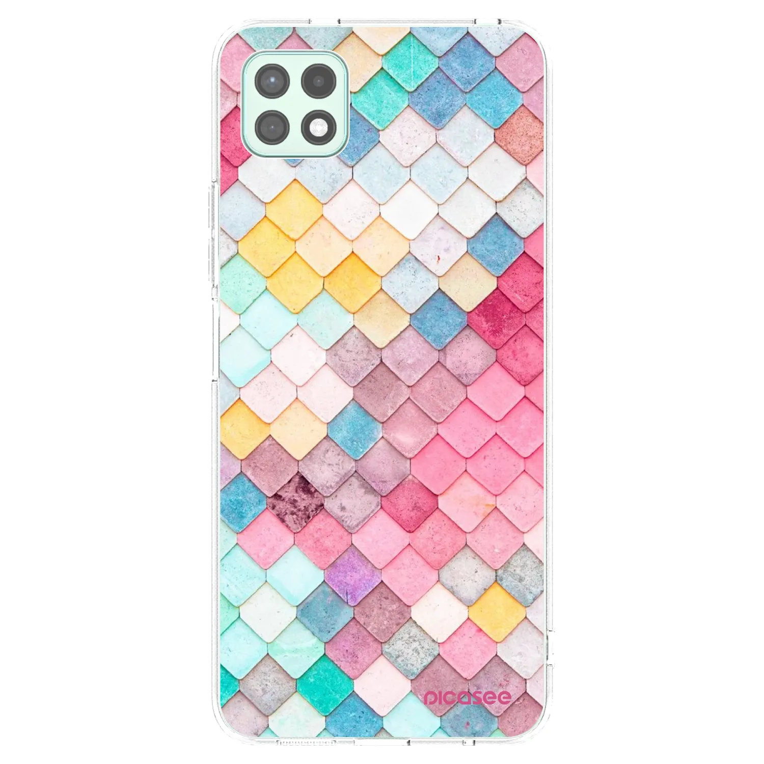 Picasee silikonska prozirna maskica za Samsung Galaxy A22 A226B 5G - Colorful roof