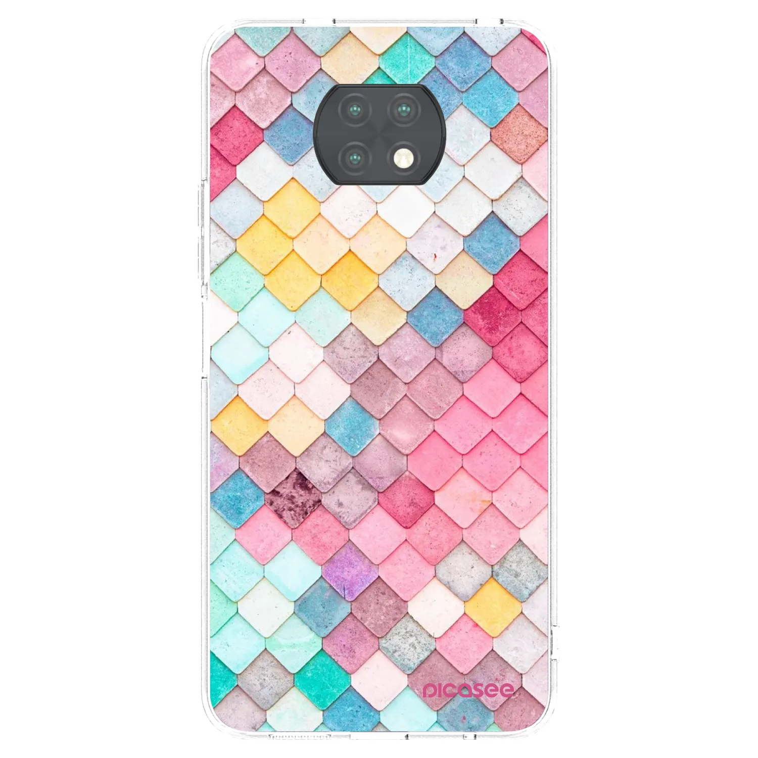 Picasee silikonska prozirna maskica za Xiaomi Redmi Note 9T - Colorful roof