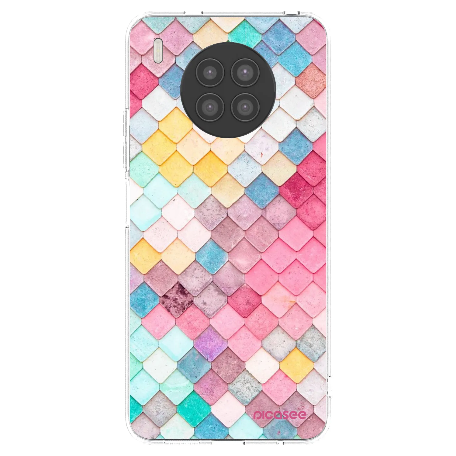 Picasee silikonska prozirna maskica za Huawei Nova 8i - Colorful roof