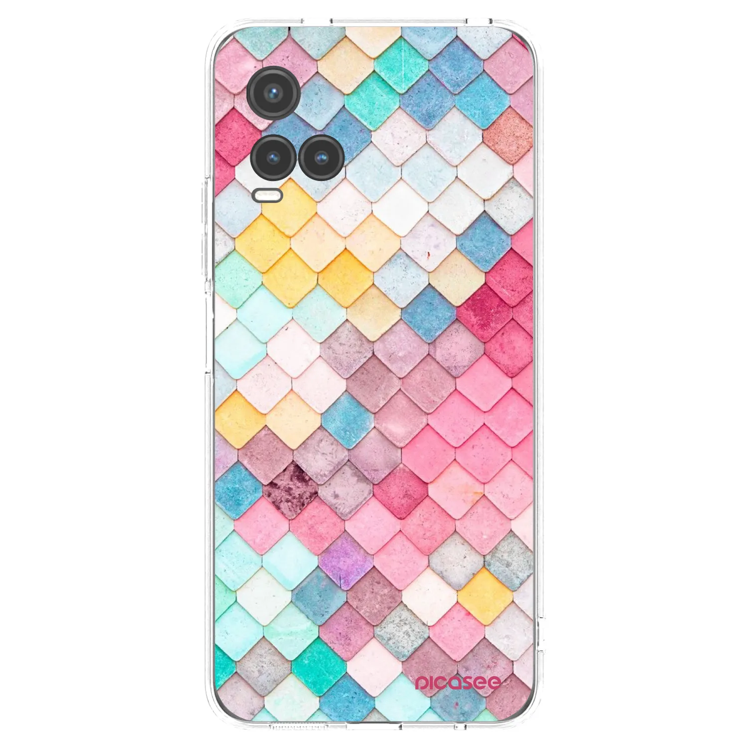 Picasee silikonska prozirna maskica za Vivo Y33s - Colorful roof