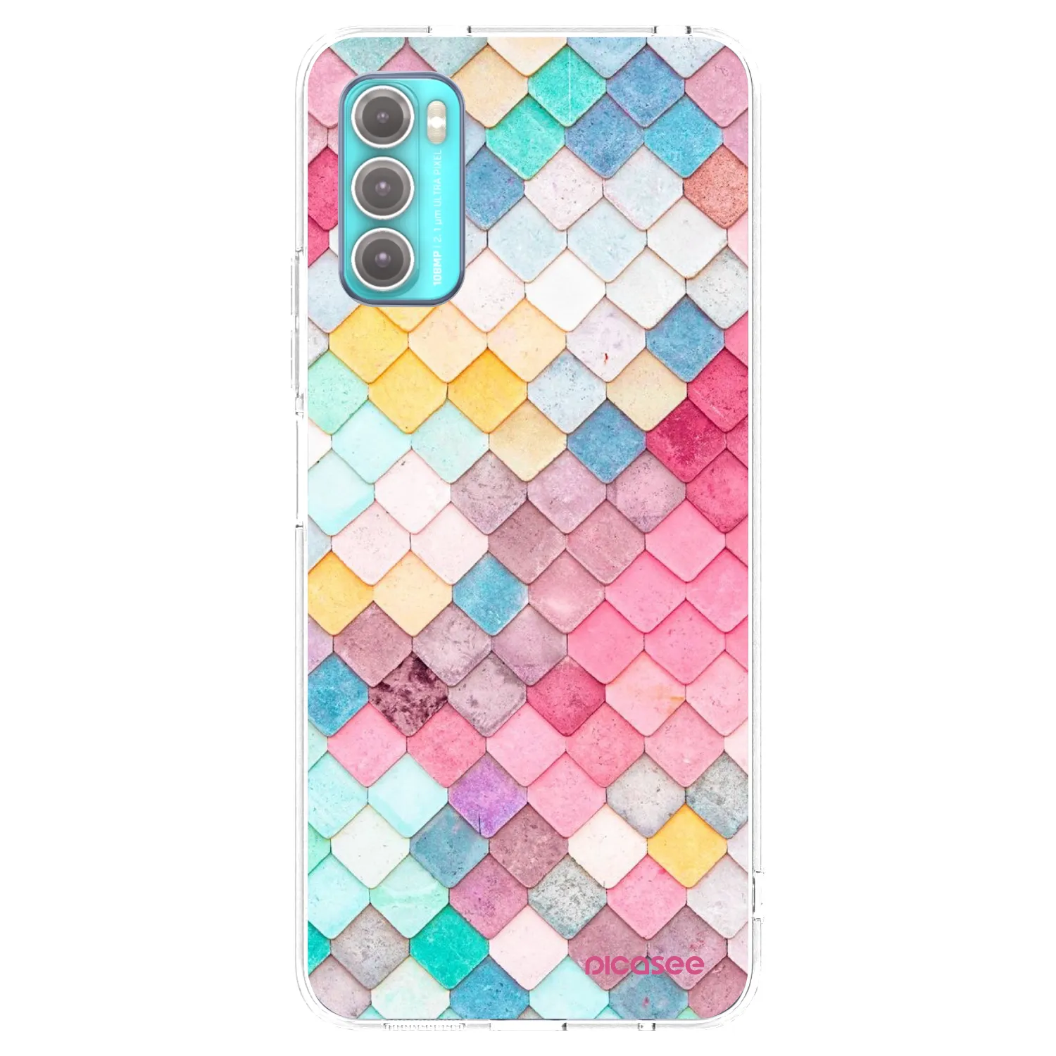 Picasee silikonska prozirna maskica za Motorola Moto G60 - Colorful roof