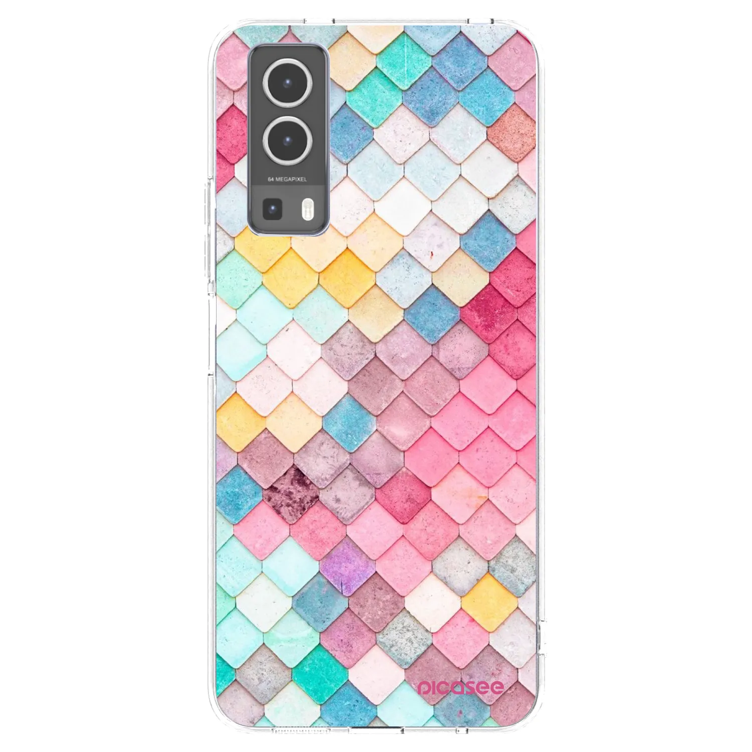 Picasee silikonska prozirna maskica za Vivo Y72 5G - Colorful roof