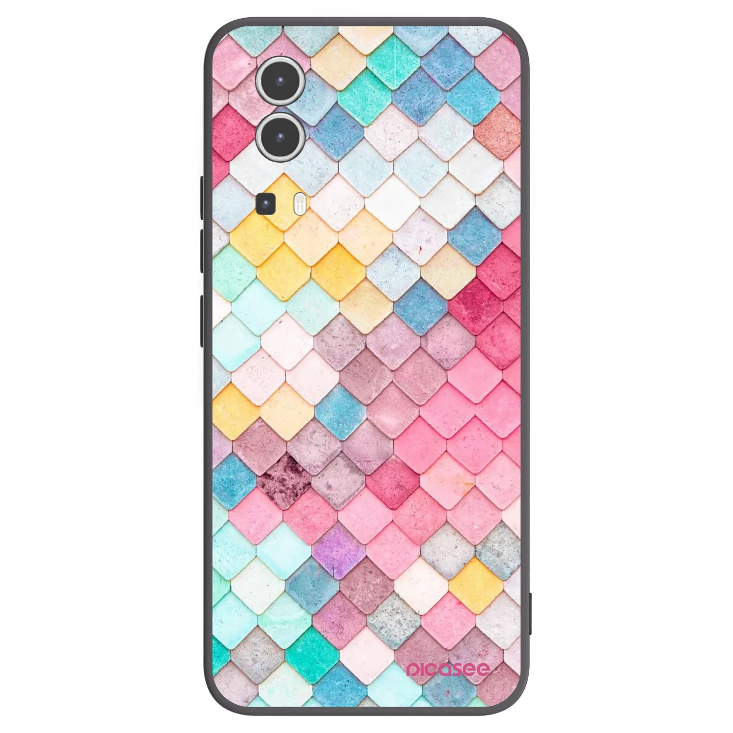 Picasee crna silikonska maskica za Vivo Y72 5G - Colorful roof