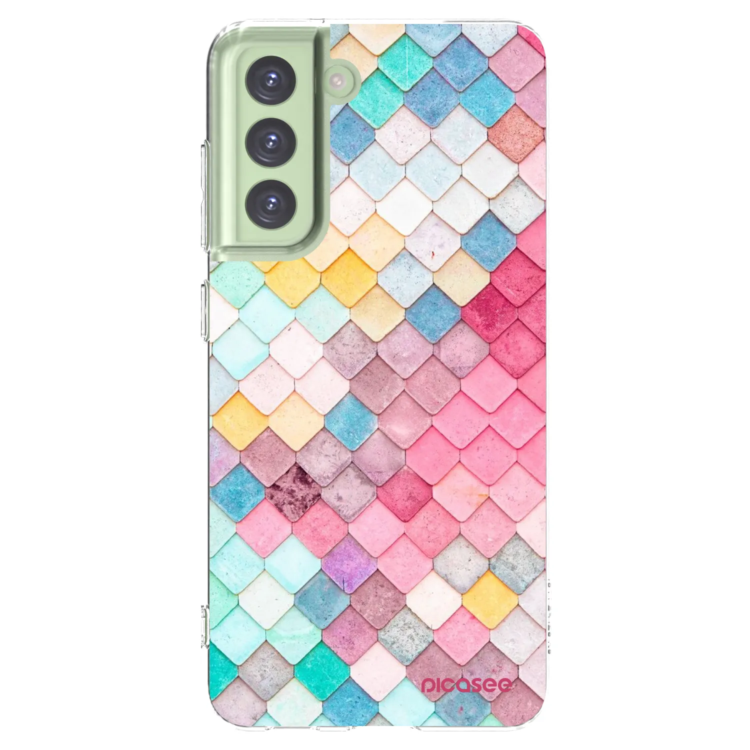 Picasee silikonska prozirna maskica za Samsung Galaxy S21 FE 5G - Colorful roof