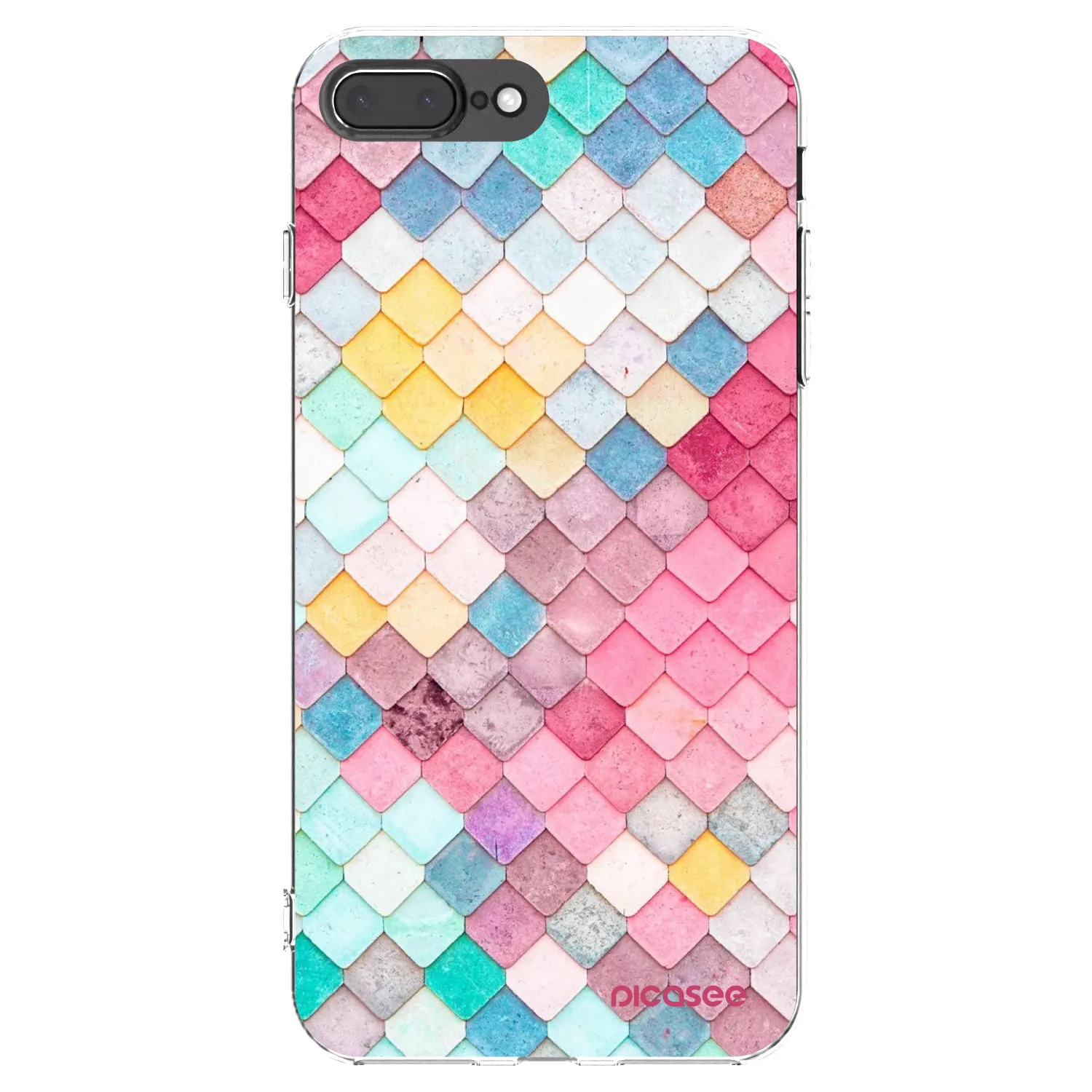 Picasee silikonska prozirna maskica za Apple iPhone 7 Plus - Colorful roof