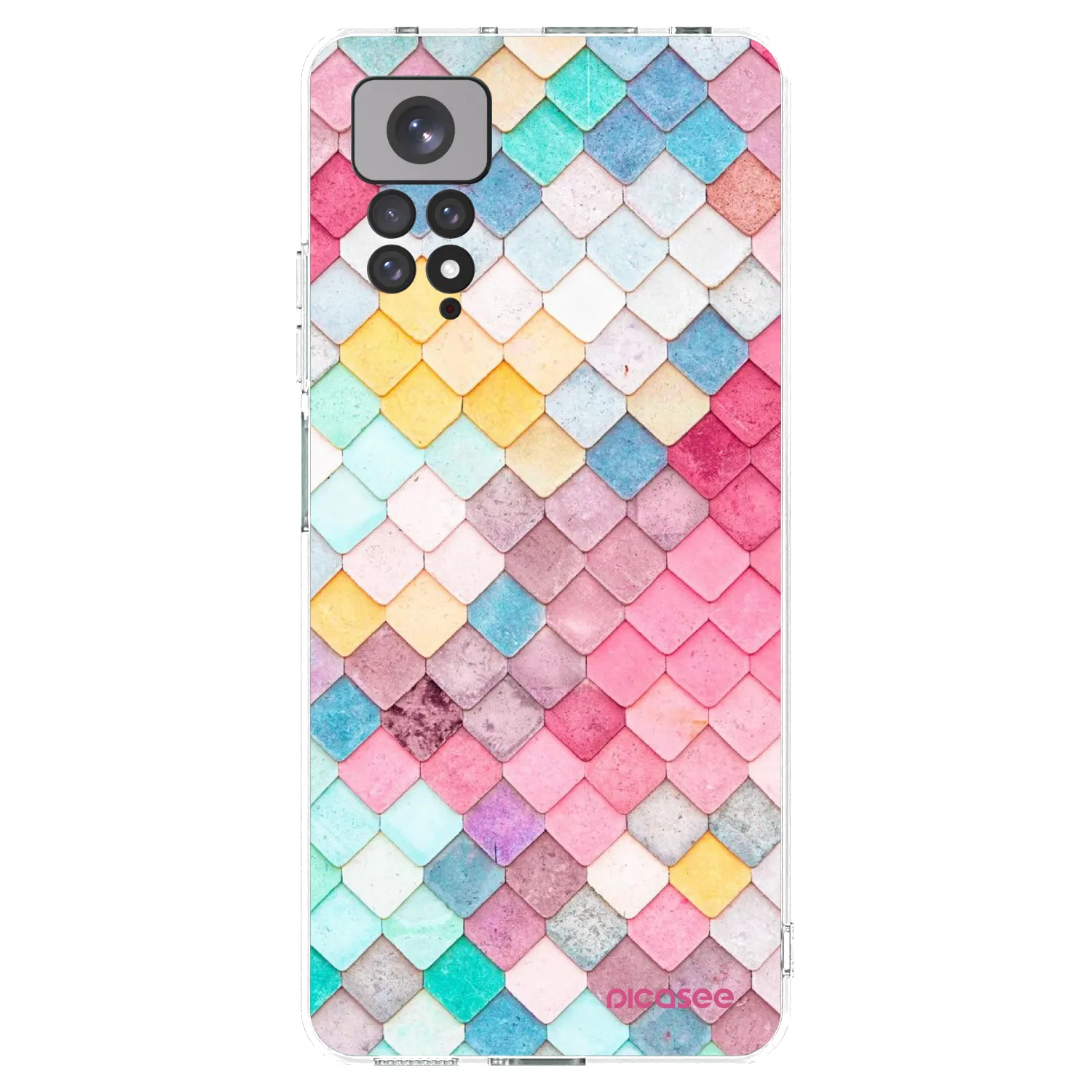 Picasee silikonska prozirna maskica za Xiaomi Redmi Note 11S 4G - Colorful roof