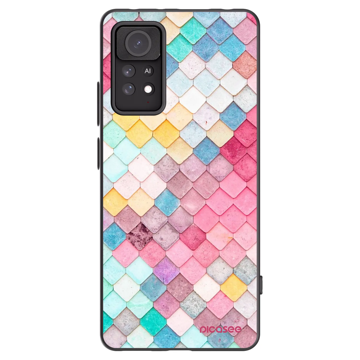 Picasee crna silikonska maskica za Xiaomi Redmi Note 11 Pro - Colorful roof