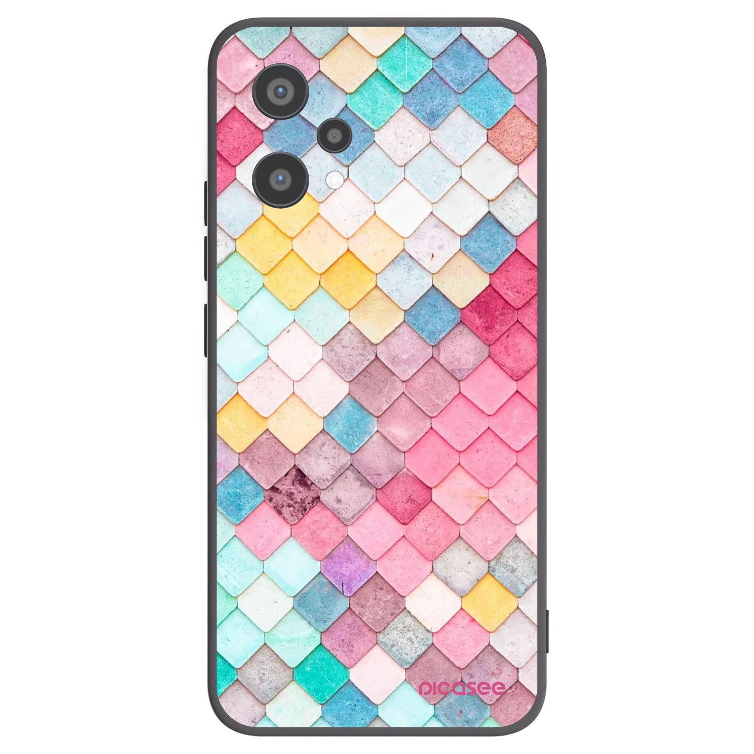 Picasee crna silikonska maskica za Realme 9 Pro 5G - Colorful roof