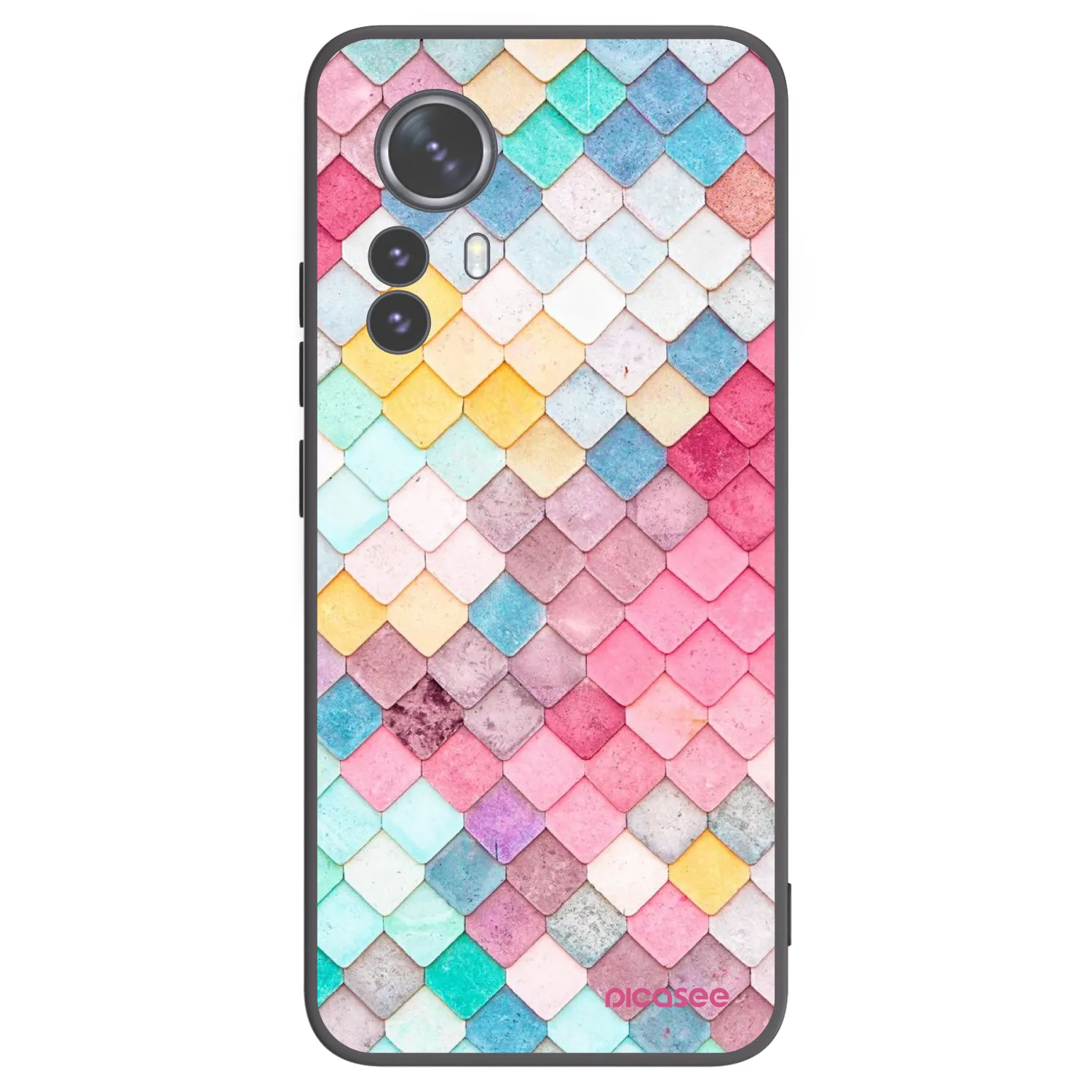 Picasee crna silikonska maskica za Xiaomi 12 Pro - Colorful roof