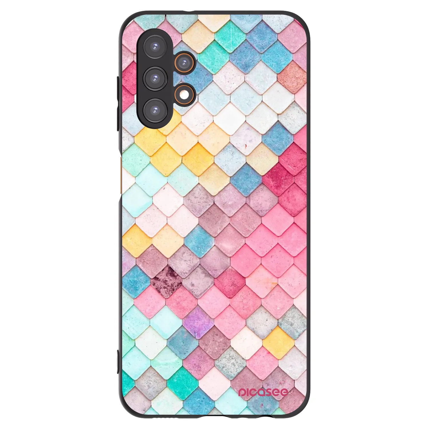 Picasee crna silikonska maskica za Samsung Galaxy A13 4G A135 - Colorful roof