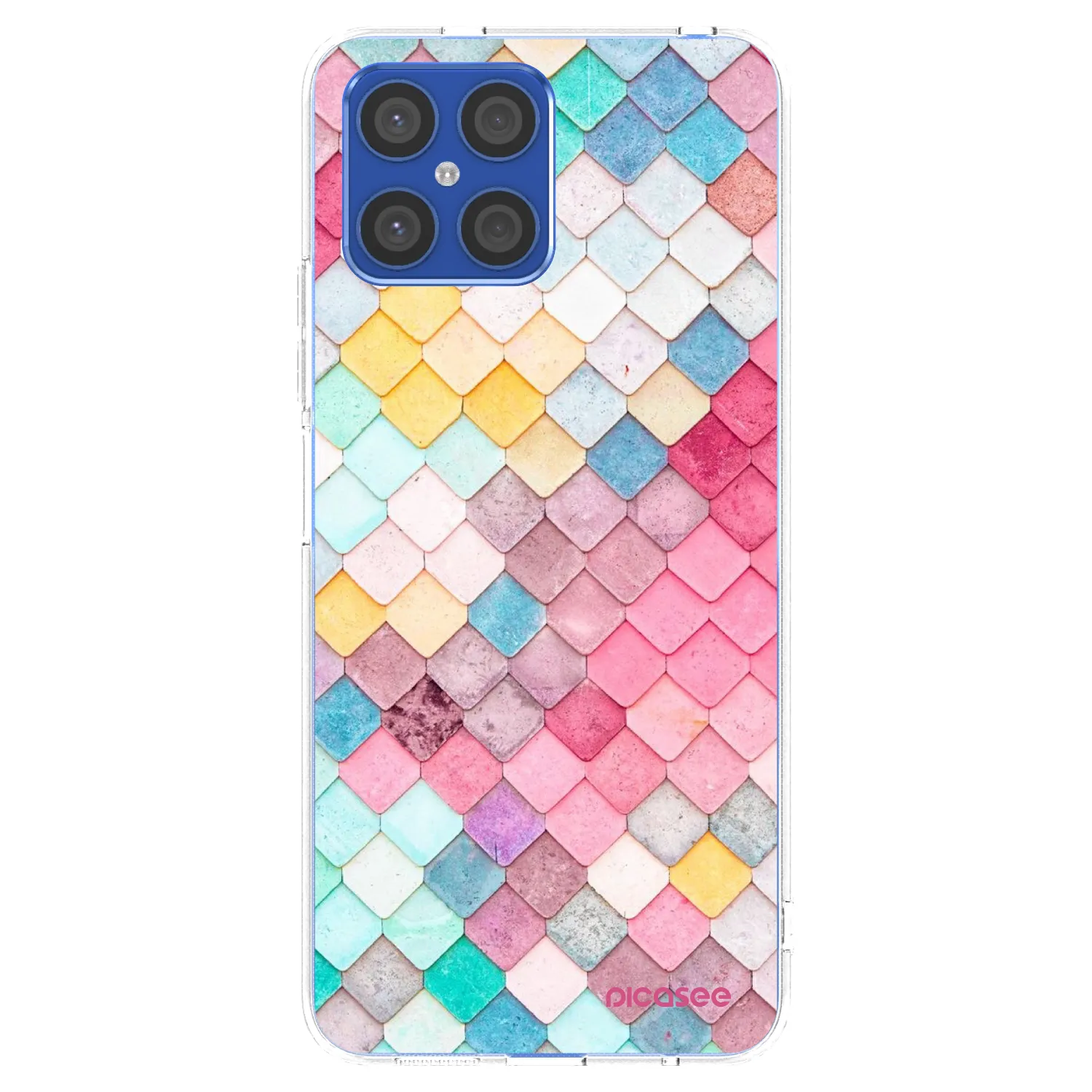 Picasee silikonska prozirna maskica za Honor X8 4G - Colorful roof
