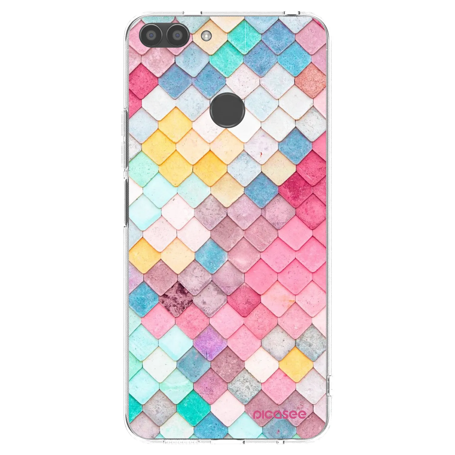 Picasee silikonska prozirna maskica za Huawei P Smart - Colorful roof