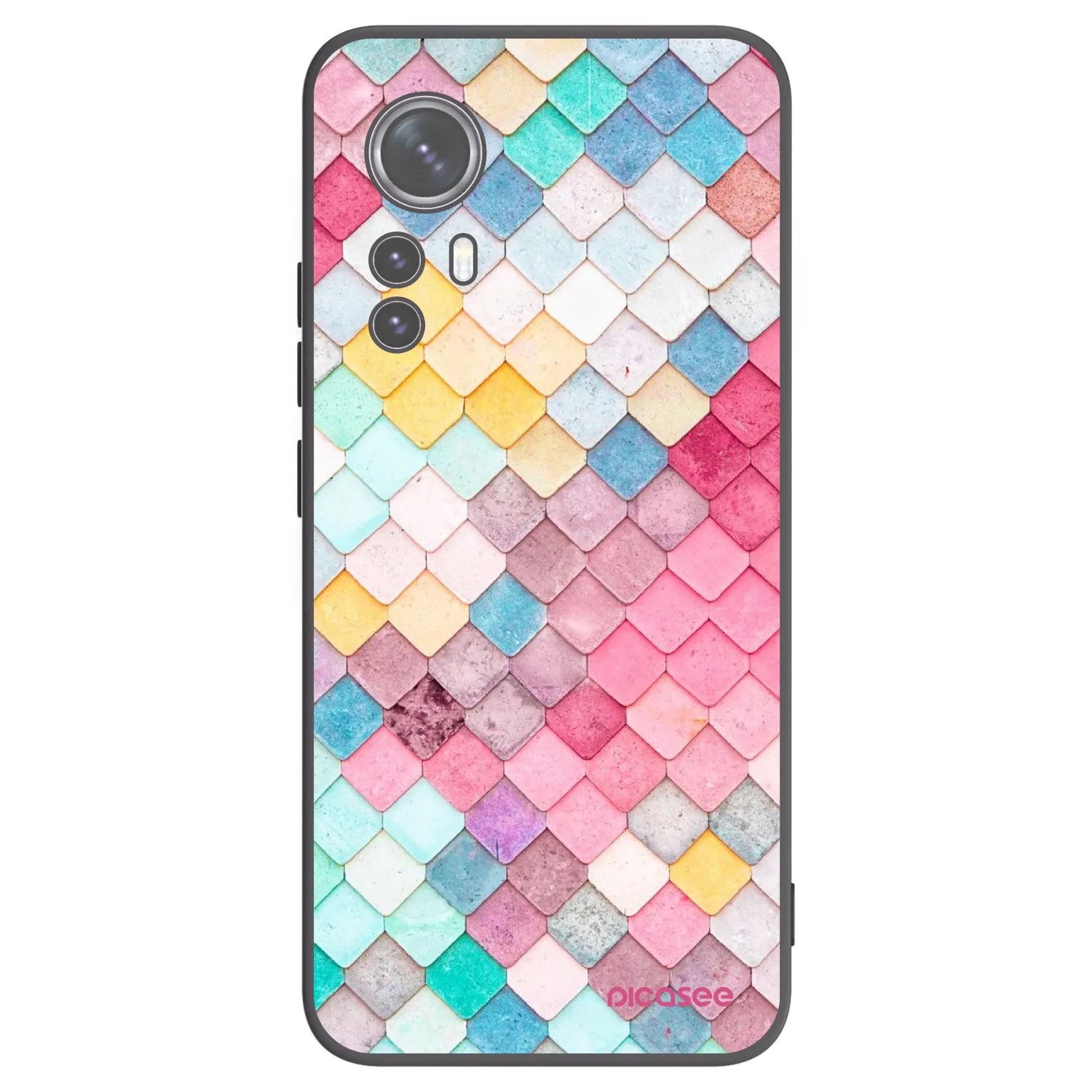 Picasee crna silikonska maskica za Xiaomi 12X - Colorful roof