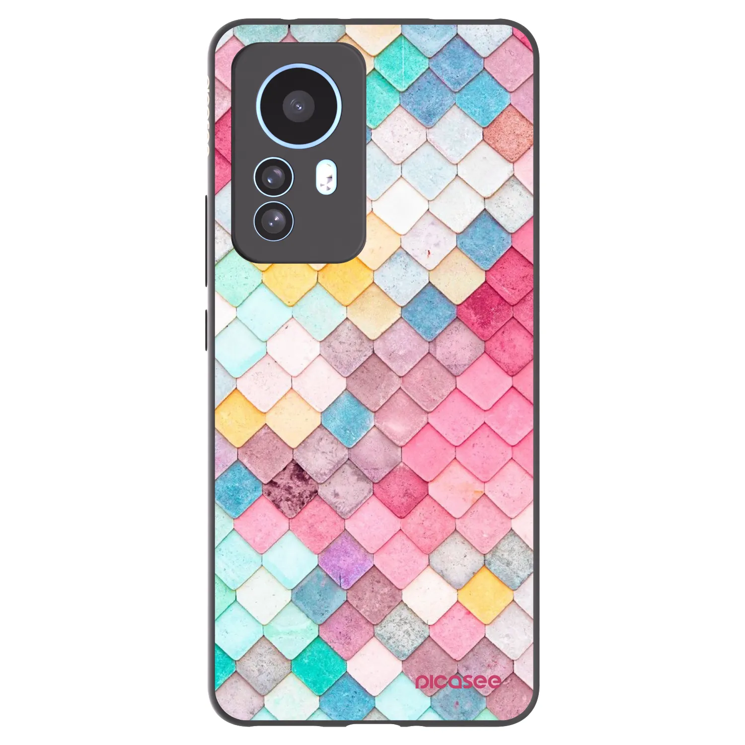Picasee crna silikonska maskica za Xiaomi 12T - Colorful roof