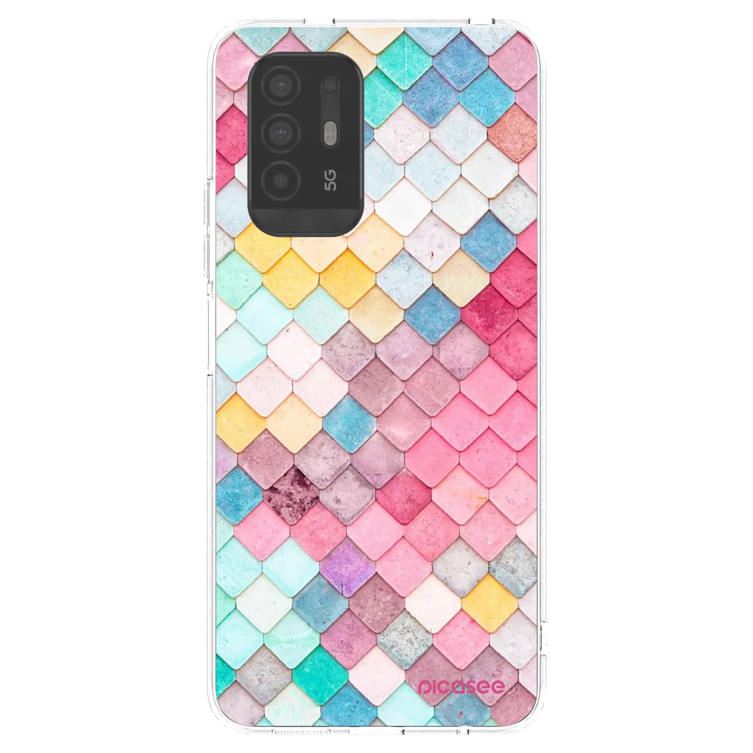 Picasee silikonska prozirna maskica za OPPO A94 5G - Colorful roof