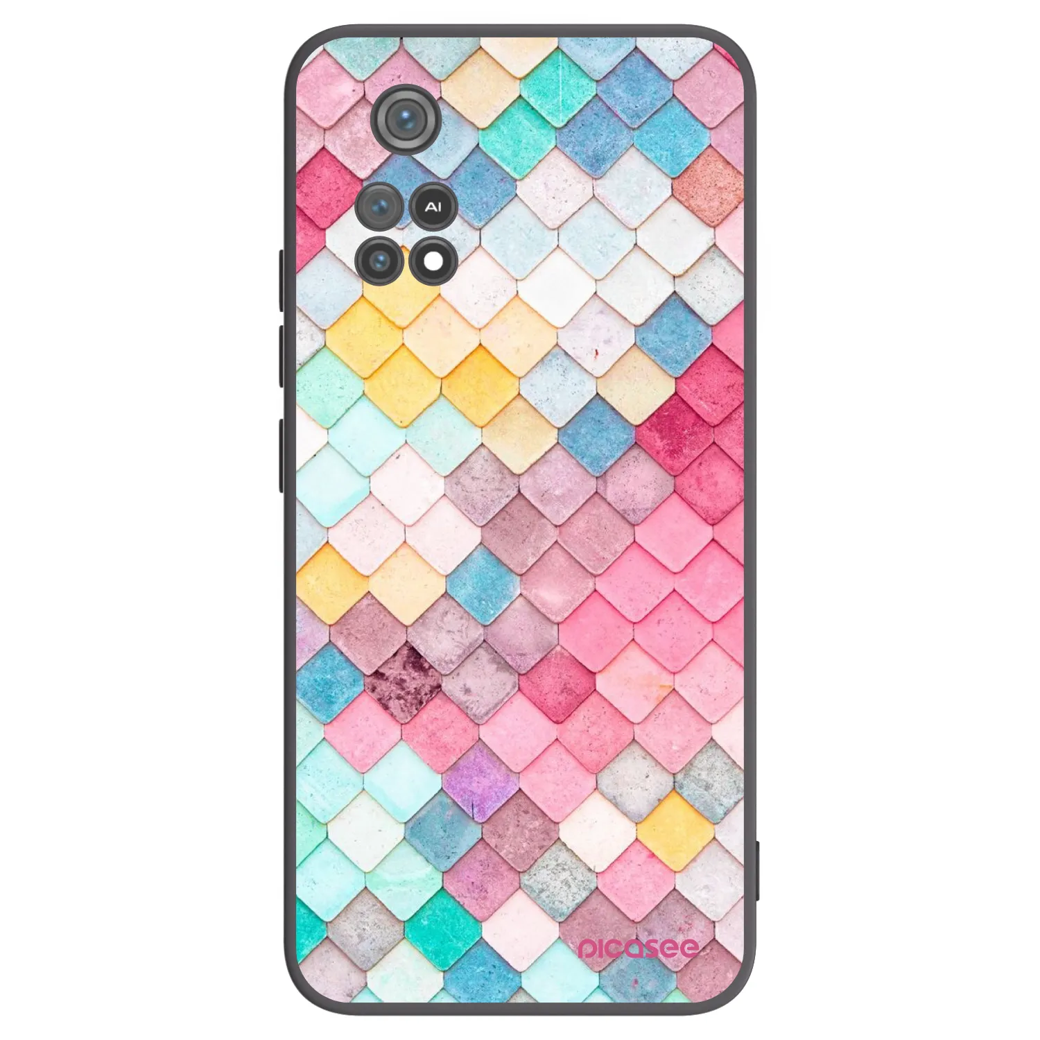 Picasee crna silikonska maskica za Xiaomi Poco M4 Pro - Colorful roof