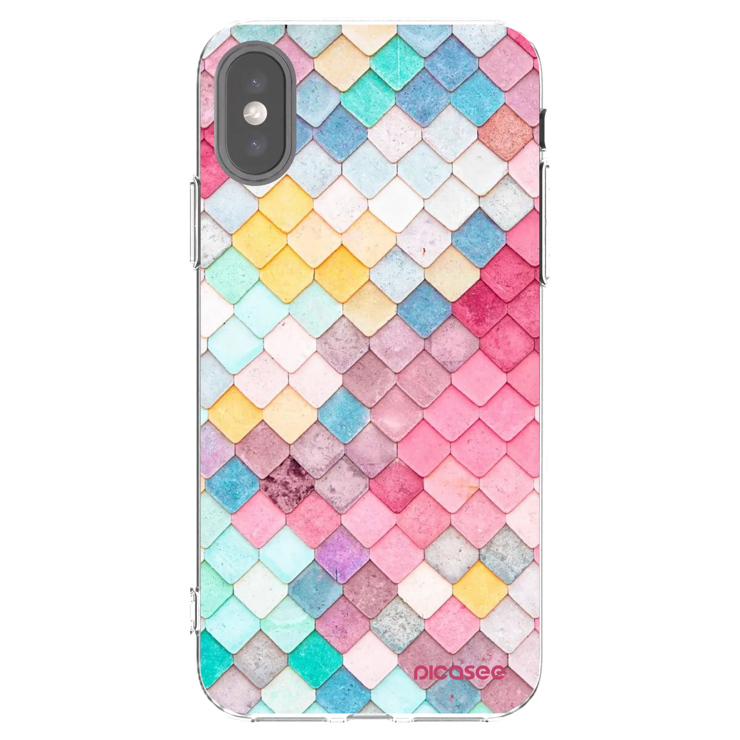 Picasee silikonska prozirna maskica za Apple iPhone X/XS - Colorful roof