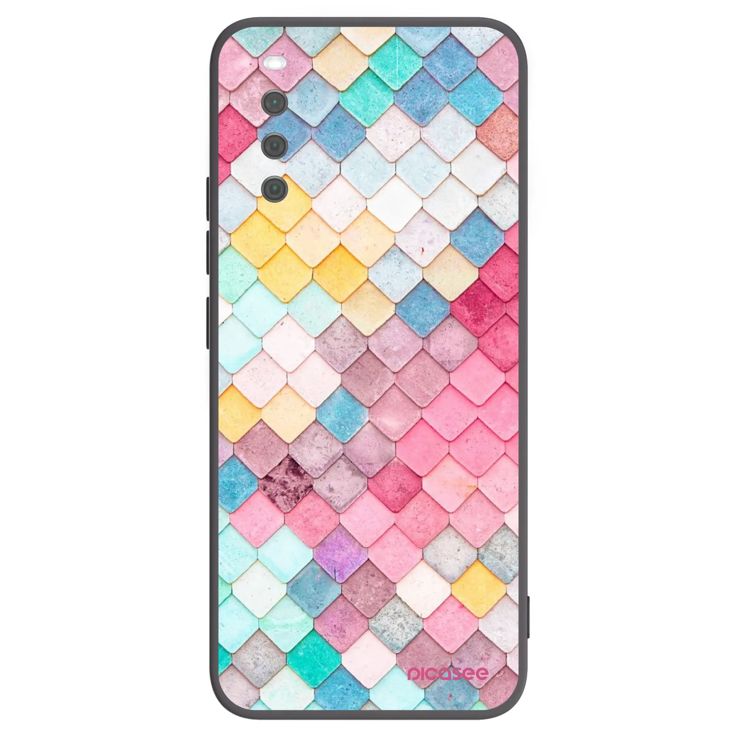 Picasee crna silikonska maskica za Sony Xperia 10 III - Colorful roof