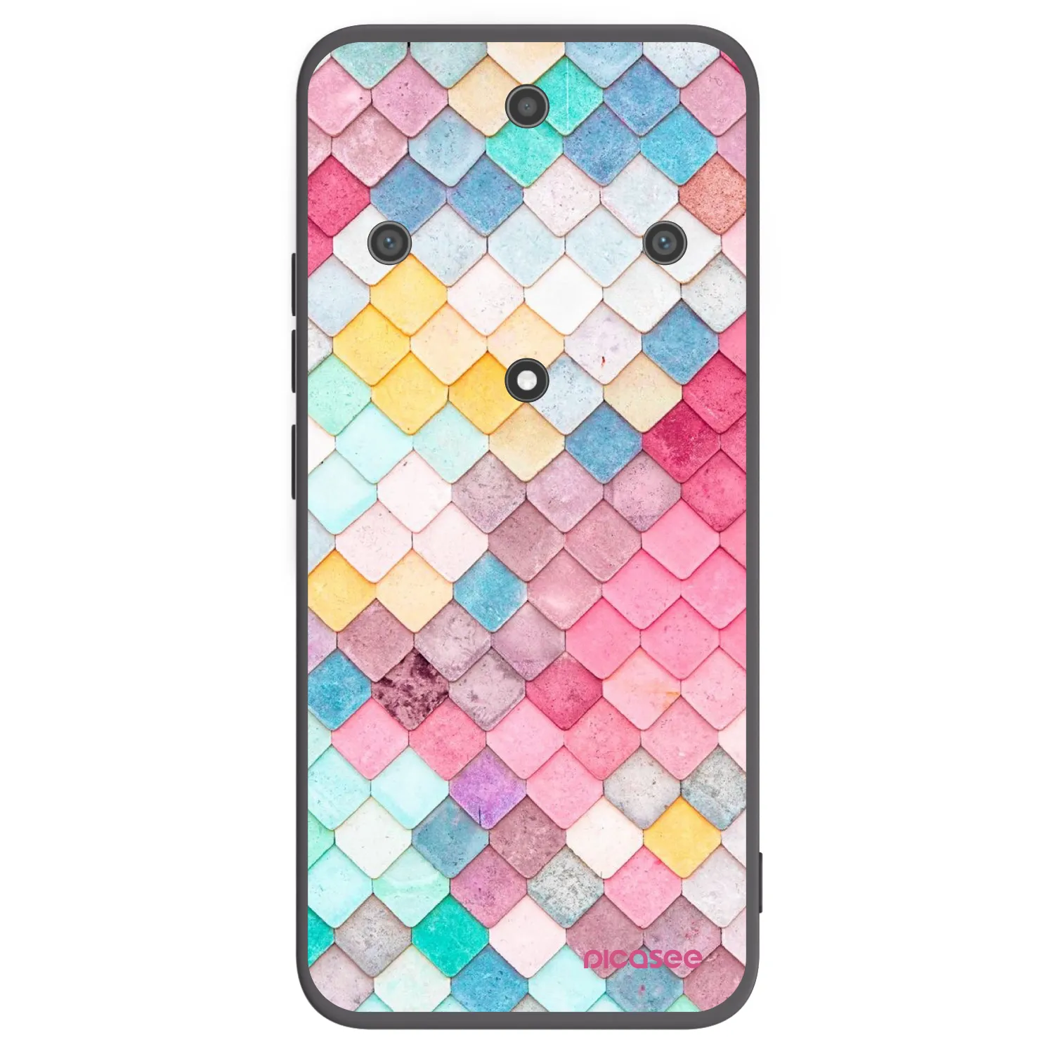 Picasee crna silikonska maskica za Honor Magic5 Lite 5G - Colorful roof