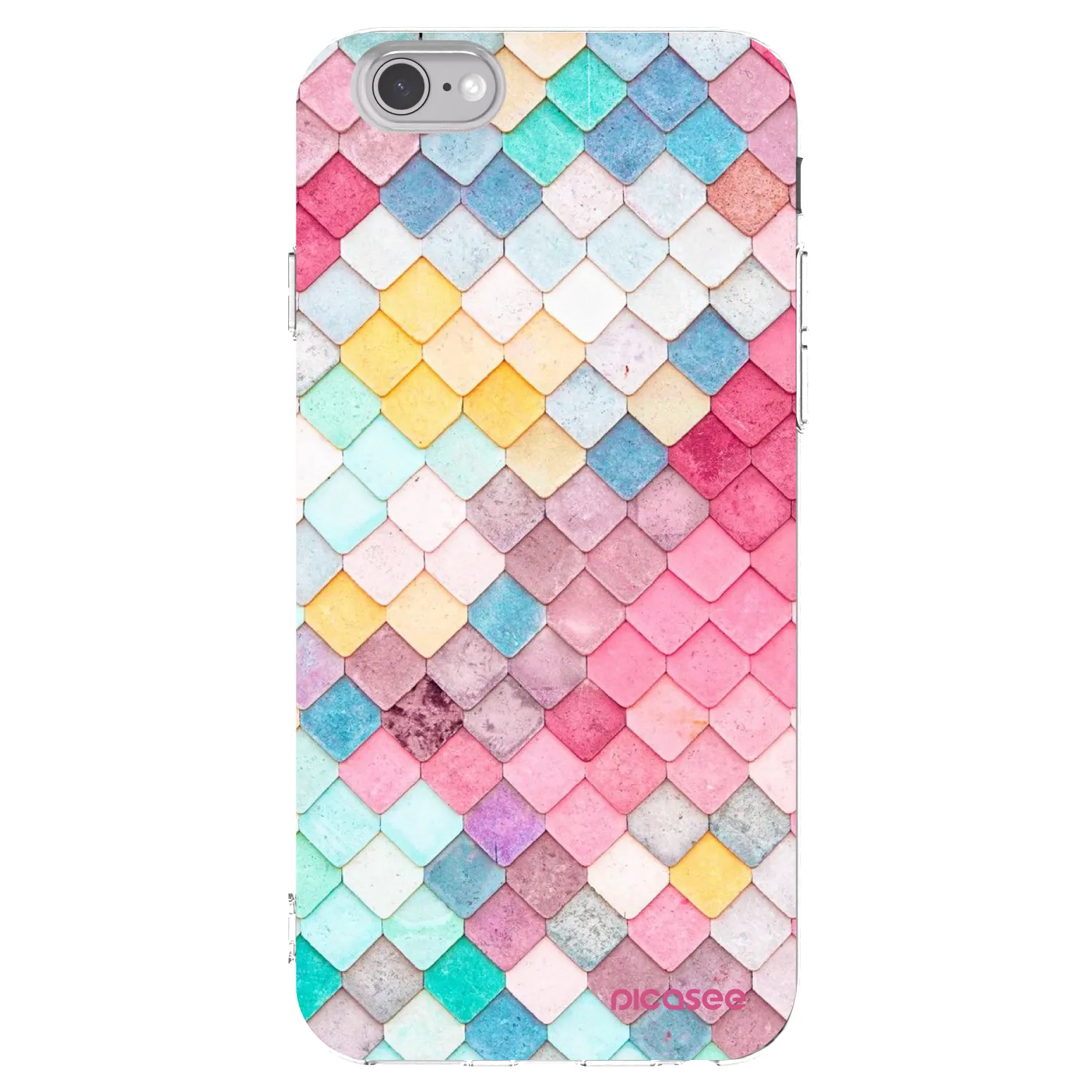 Picasee silikonska prozirna maskica za Apple iPhone 6/6S - Colorful roof