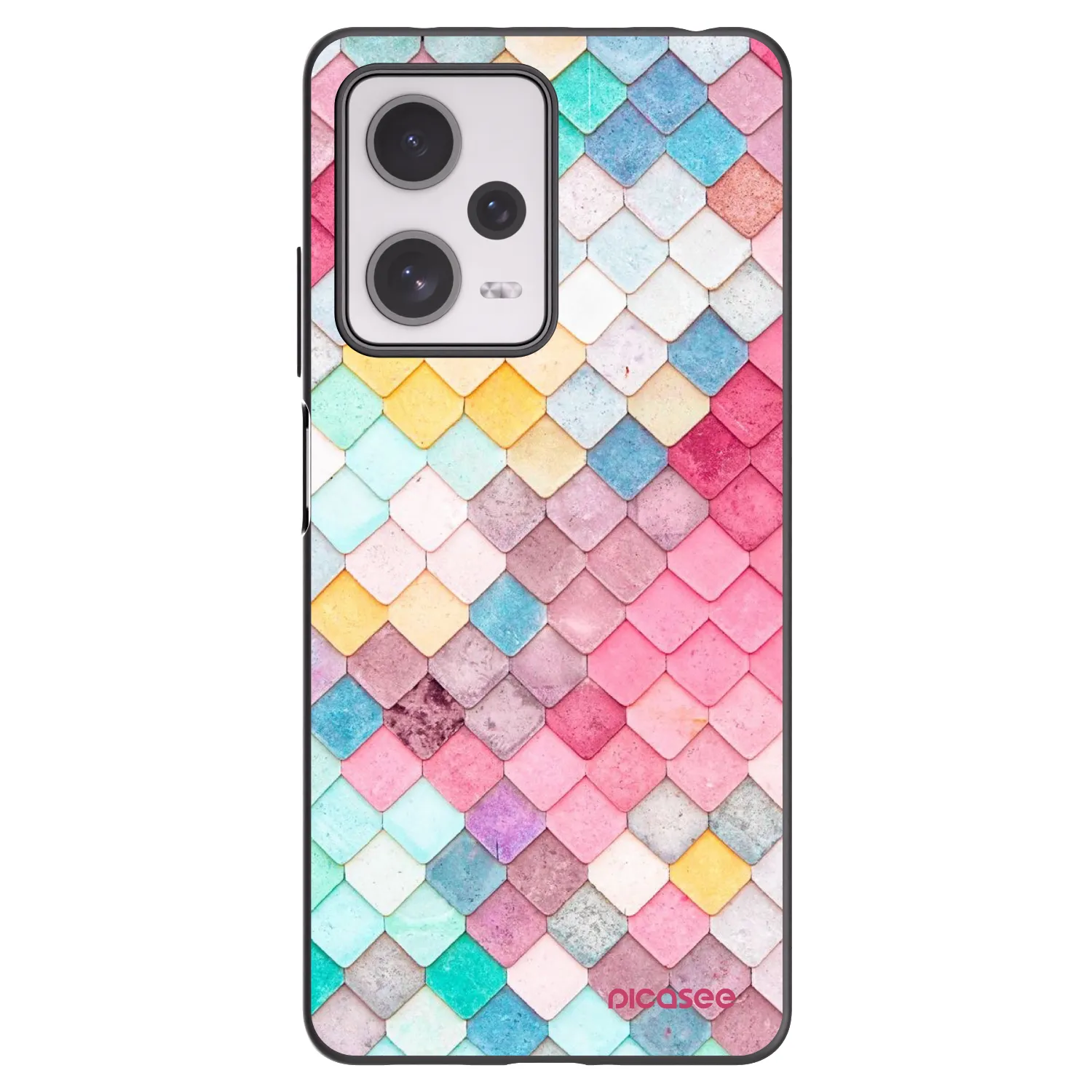 Picasee crna silikonska maskica za Xiaomi Redmi Note 12 Pro+ 5G - Colorful roof