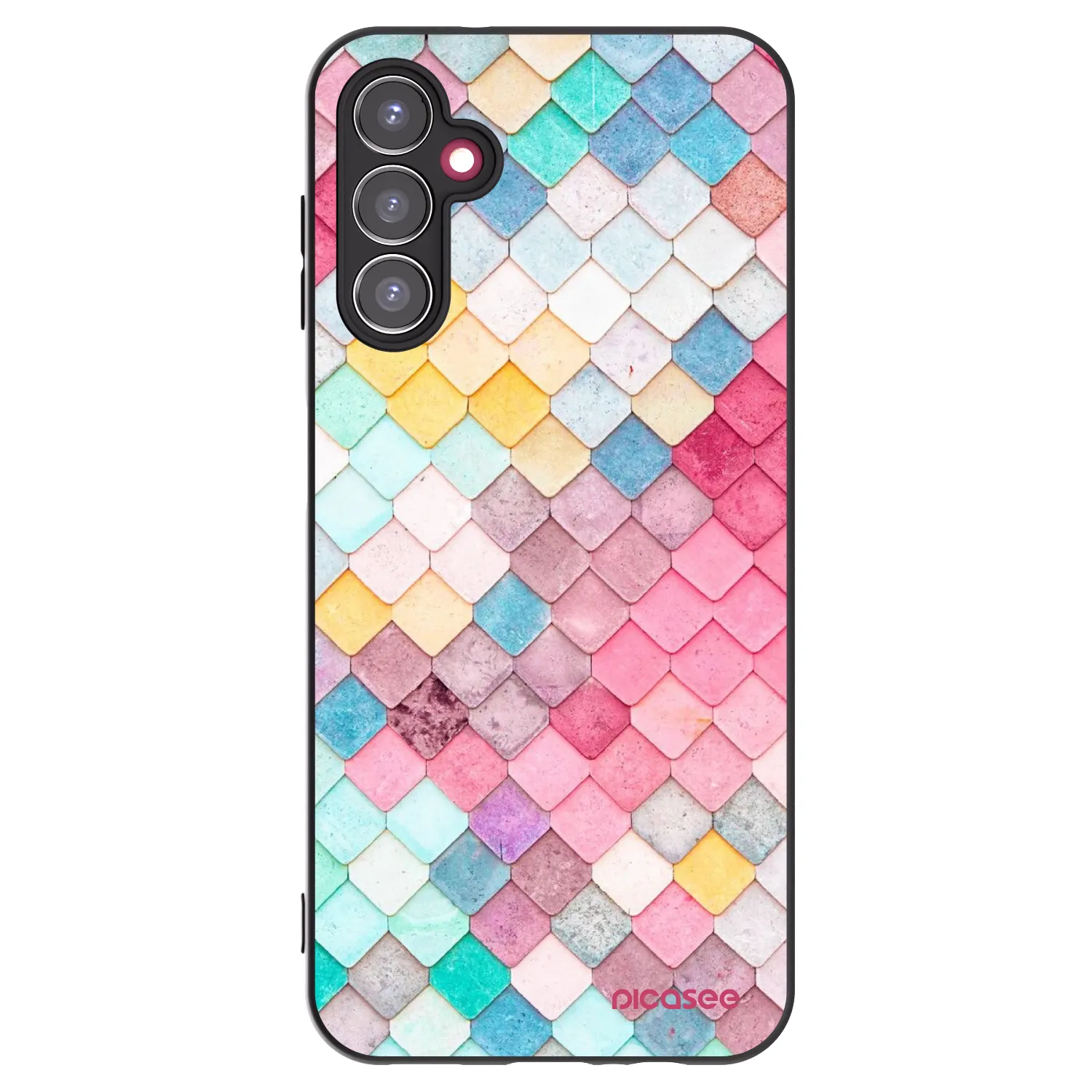 Picasee crna silikonska maskica za Samsung Galaxy A14 5G A146P - Colorful roof