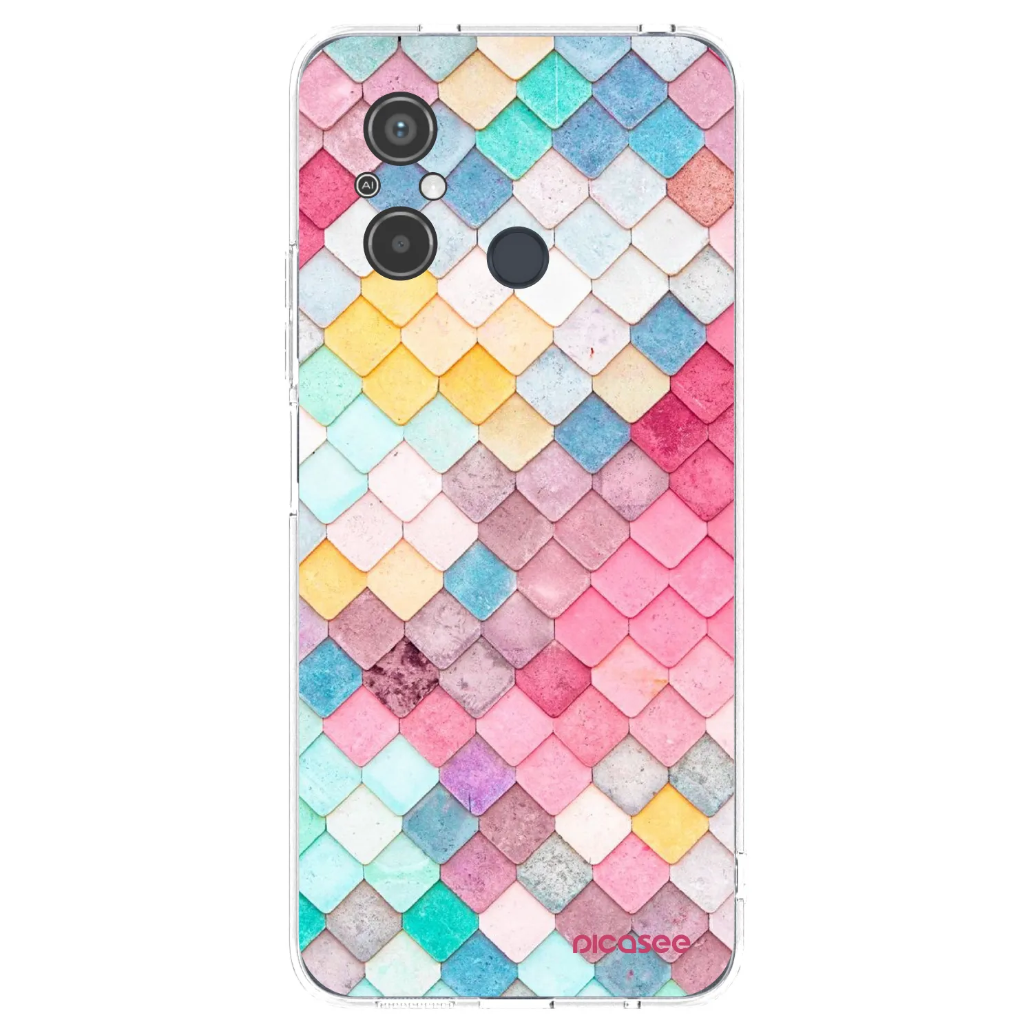 Picasee silikonska prozirna maskica za Xiaomi Redmi 12C - Colorful roof