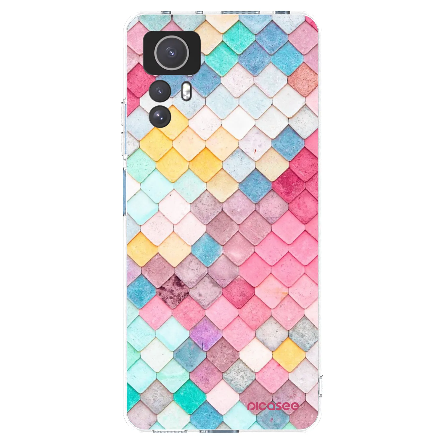 Picasee silikonska prozirna maskica za Xiaomi Redmi Note 12S - Colorful roof