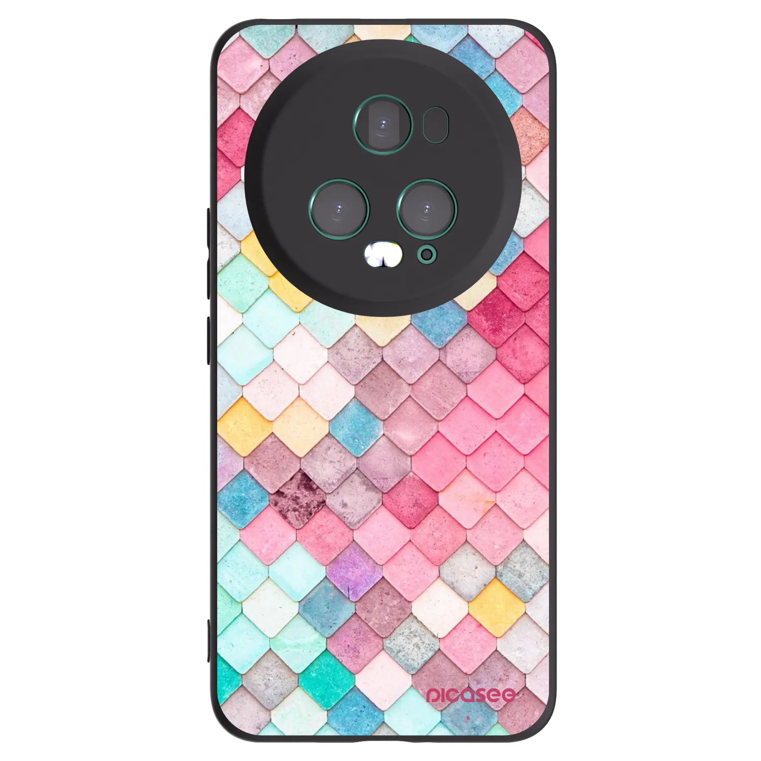 Picasee crna silikonska maskica za Honor Magic5 Pro - Colorful roof