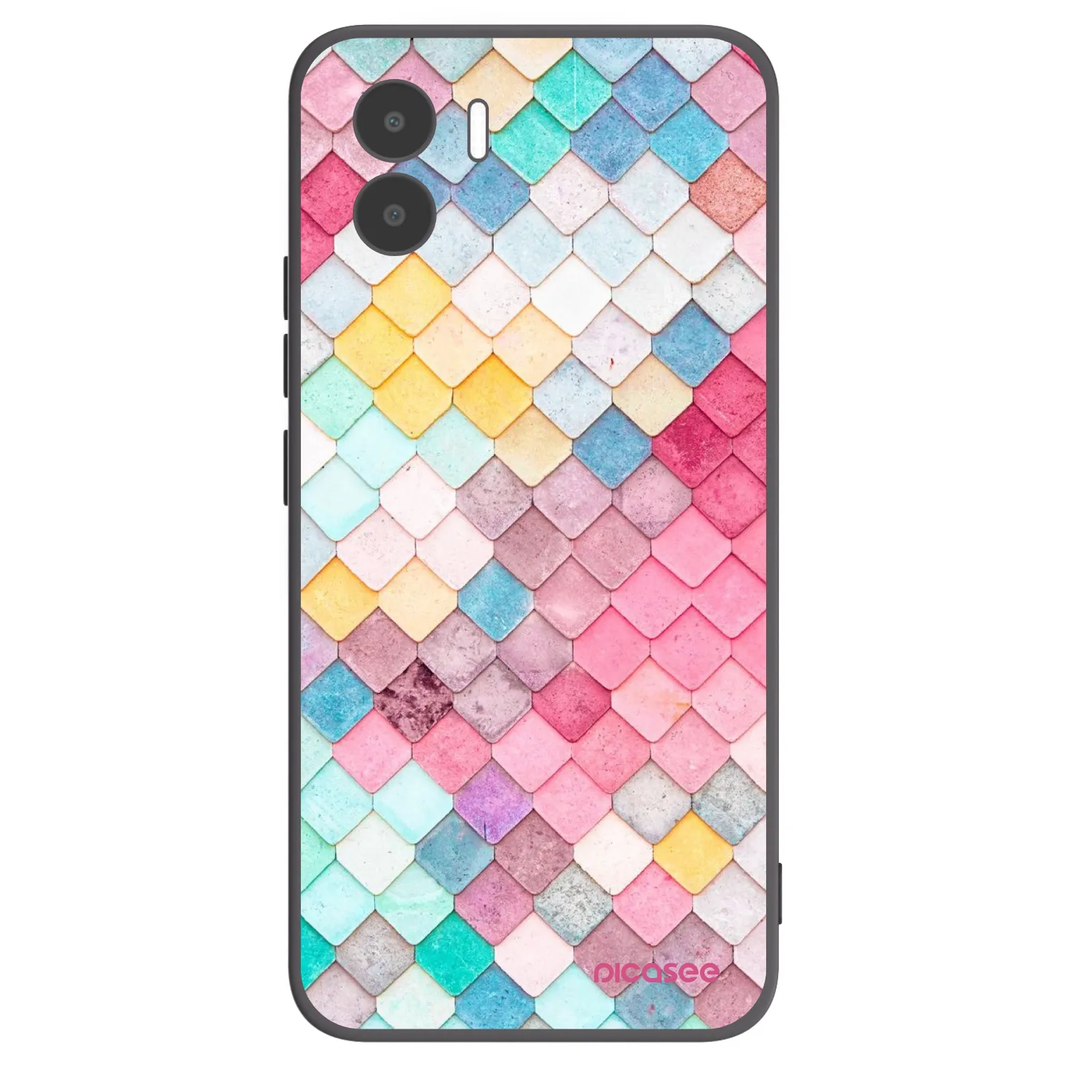 Picasee crna silikonska maskica za Xiaomi Redmi A2 - Colorful roof