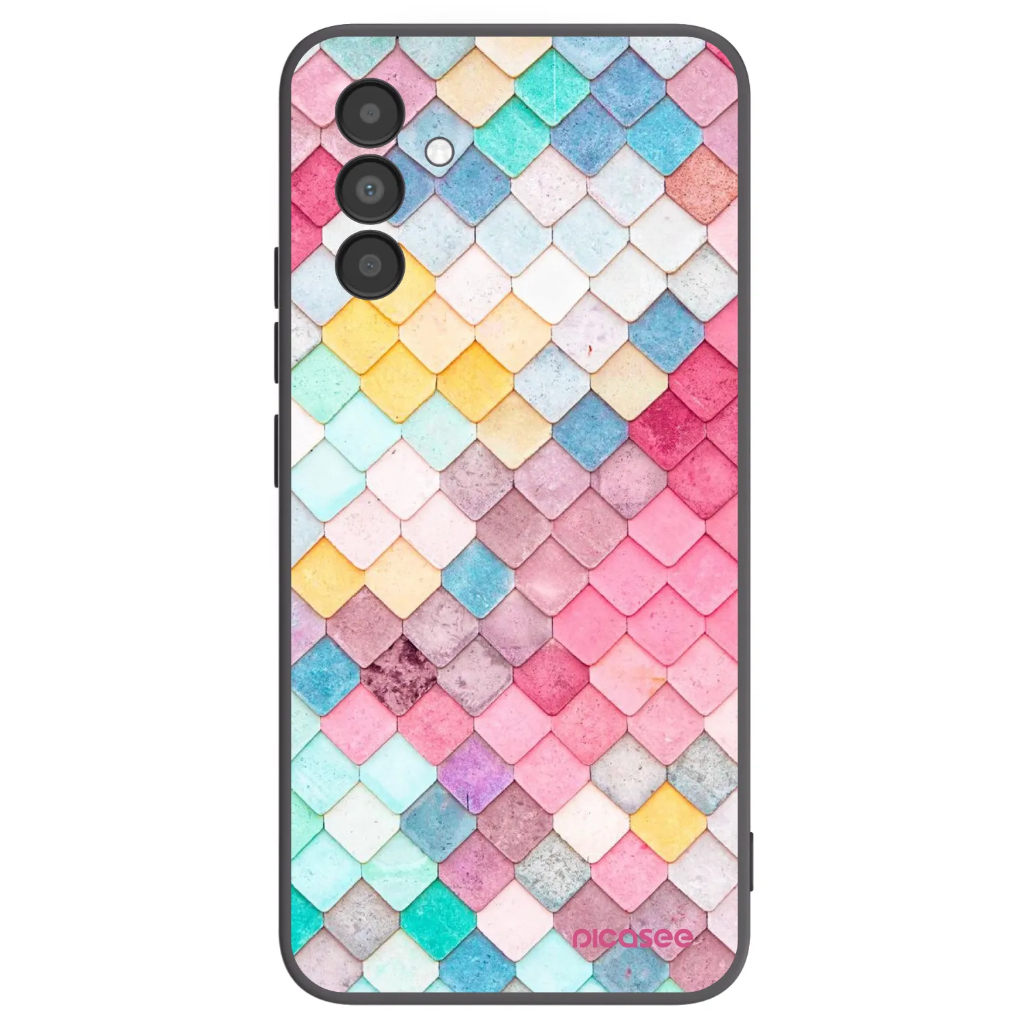 Picasee crna silikonska maskica za Samsung Galaxy A04s A047F - Colorful roof