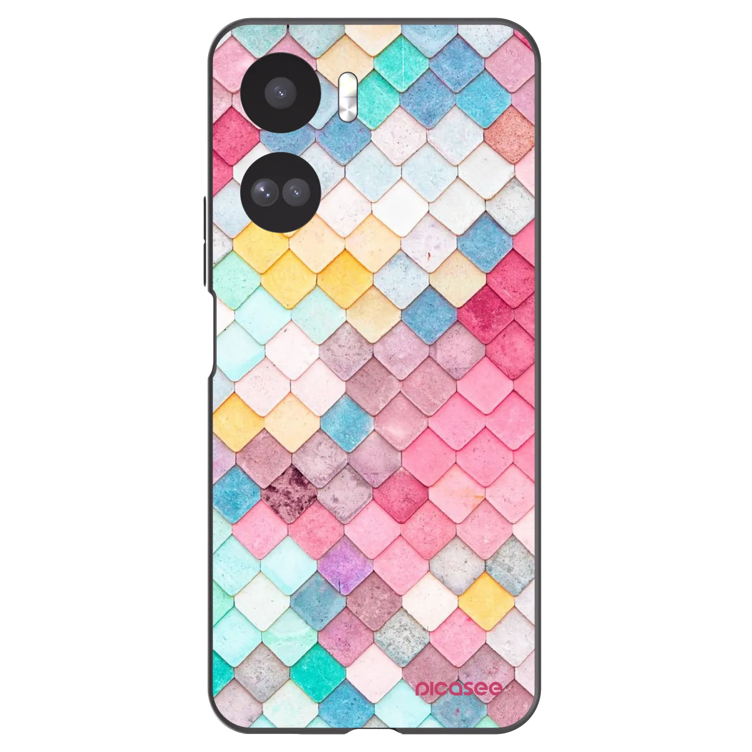 Picasee crna silikonska maskica za Honor 90 Lite 5G - Colorful roof