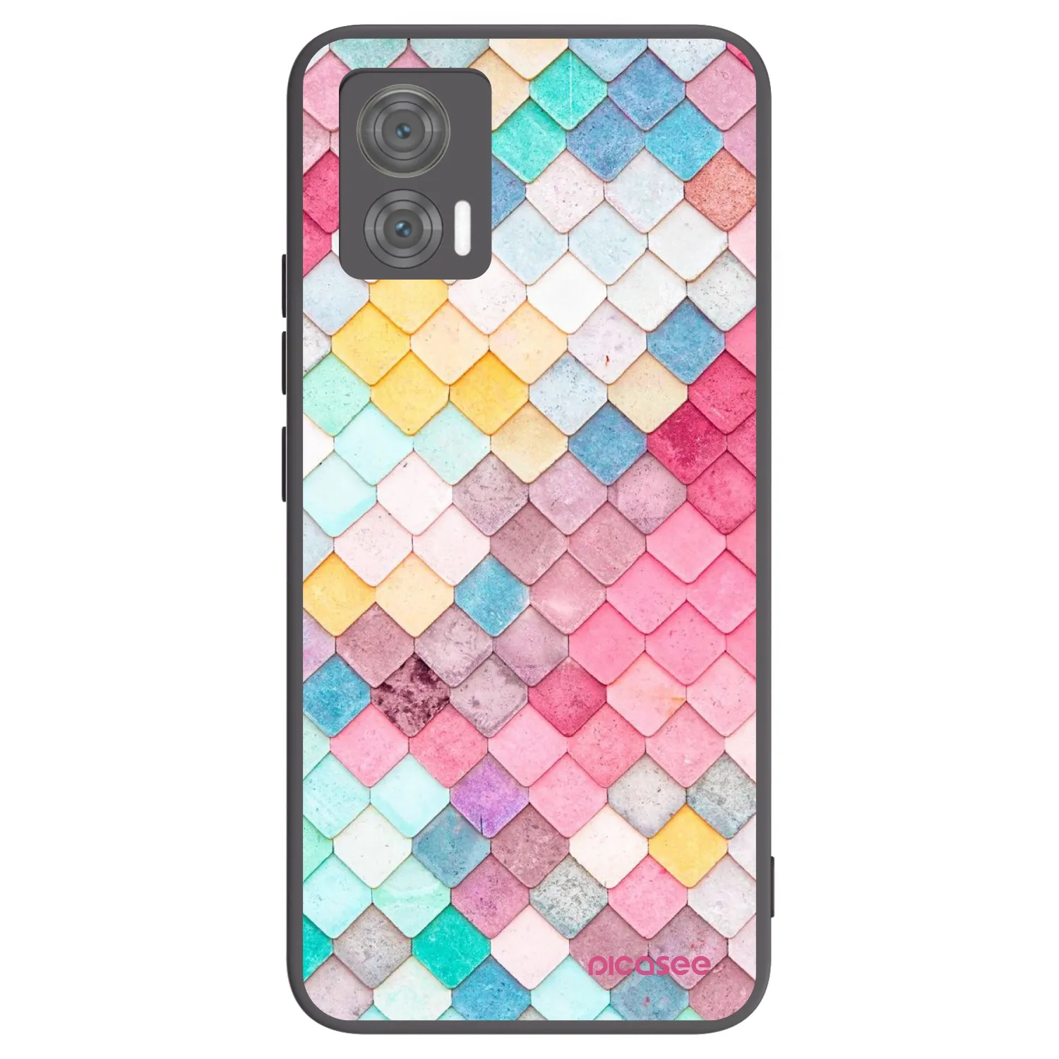 Picasee crna silikonska maskica za Motorola Edge 30 Neo - Colorful roof
