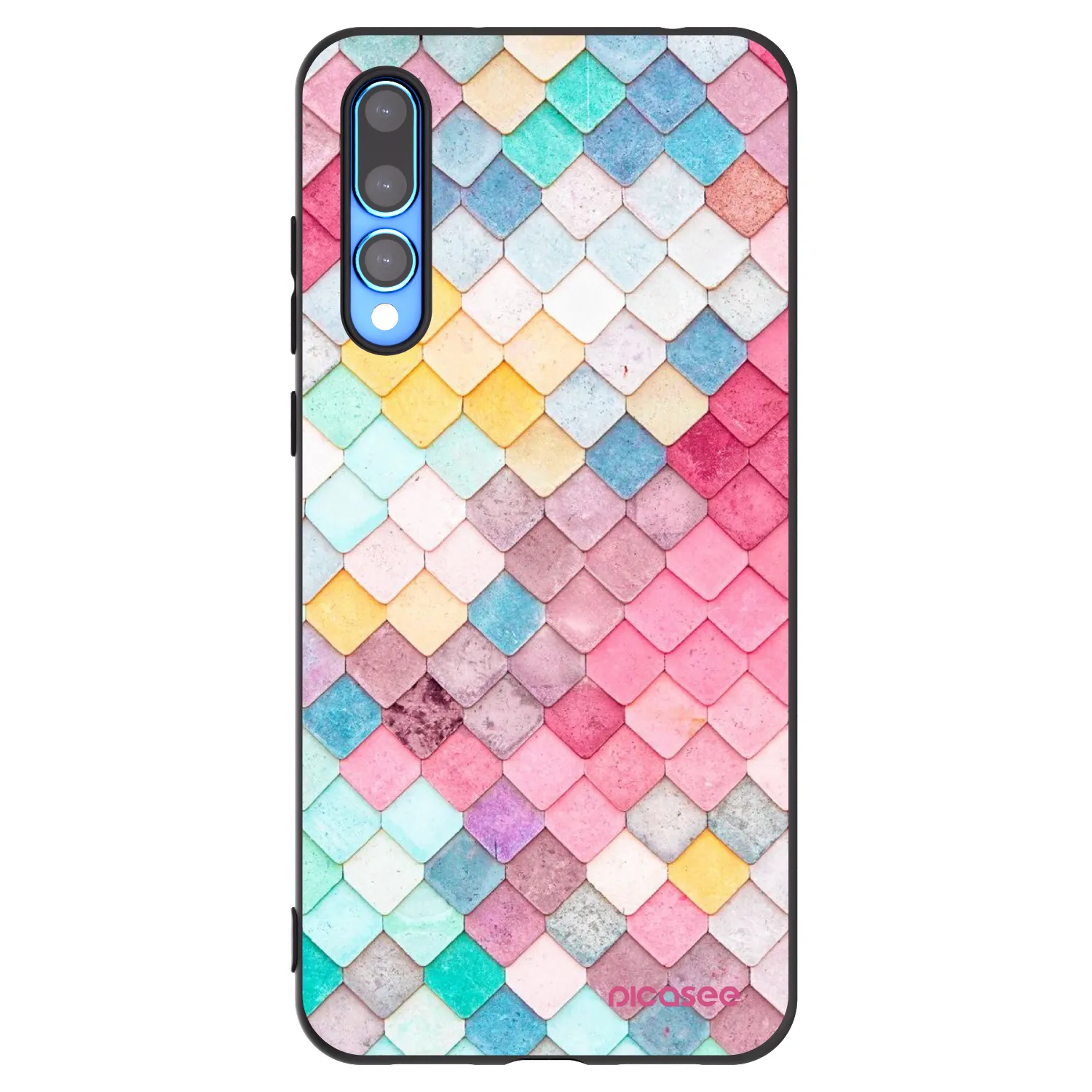 Picasee crna silikonska maskica za Huawei P20 Pro - Colorful roof