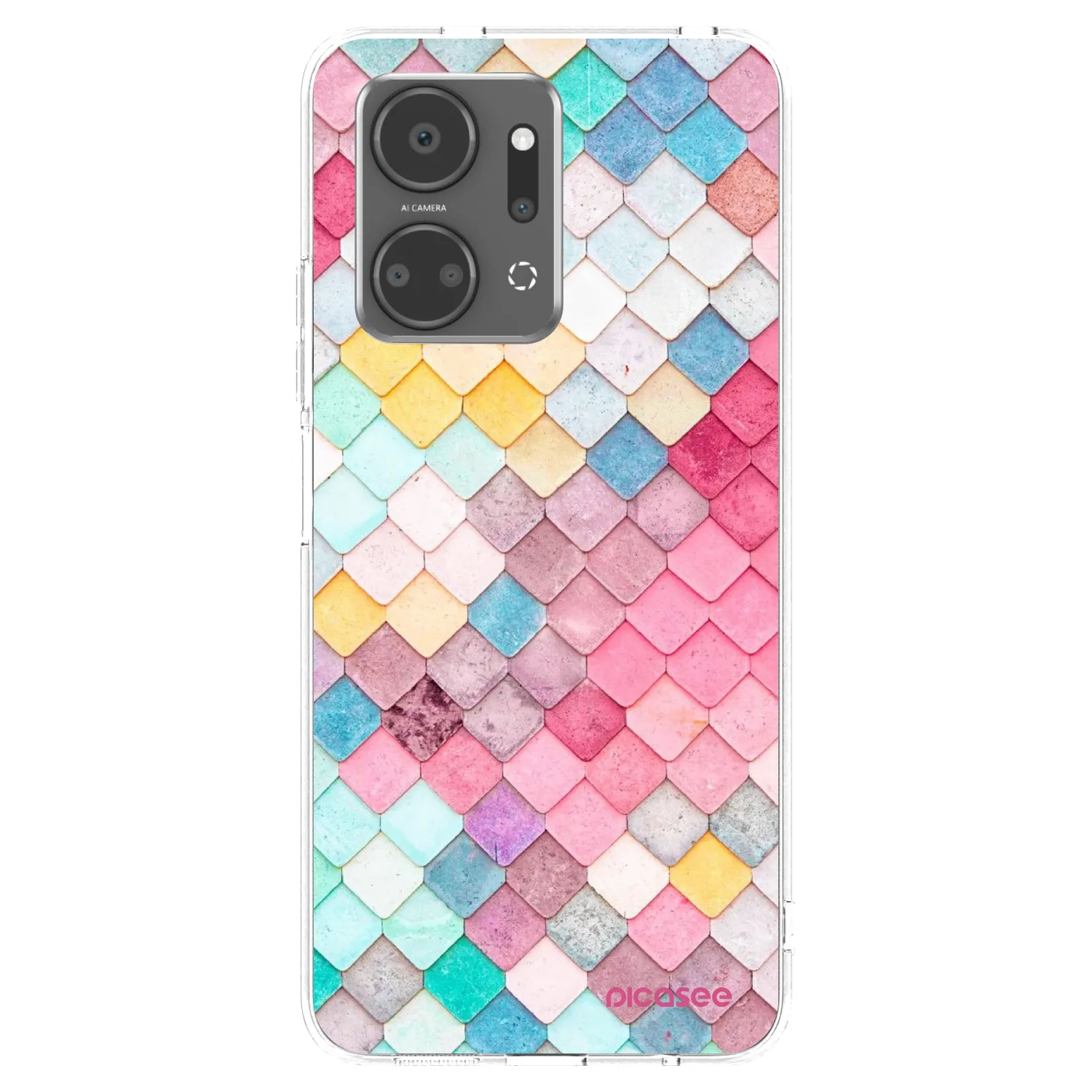 Picasee silikonska prozirna maskica za Honor X7a - Colorful roof