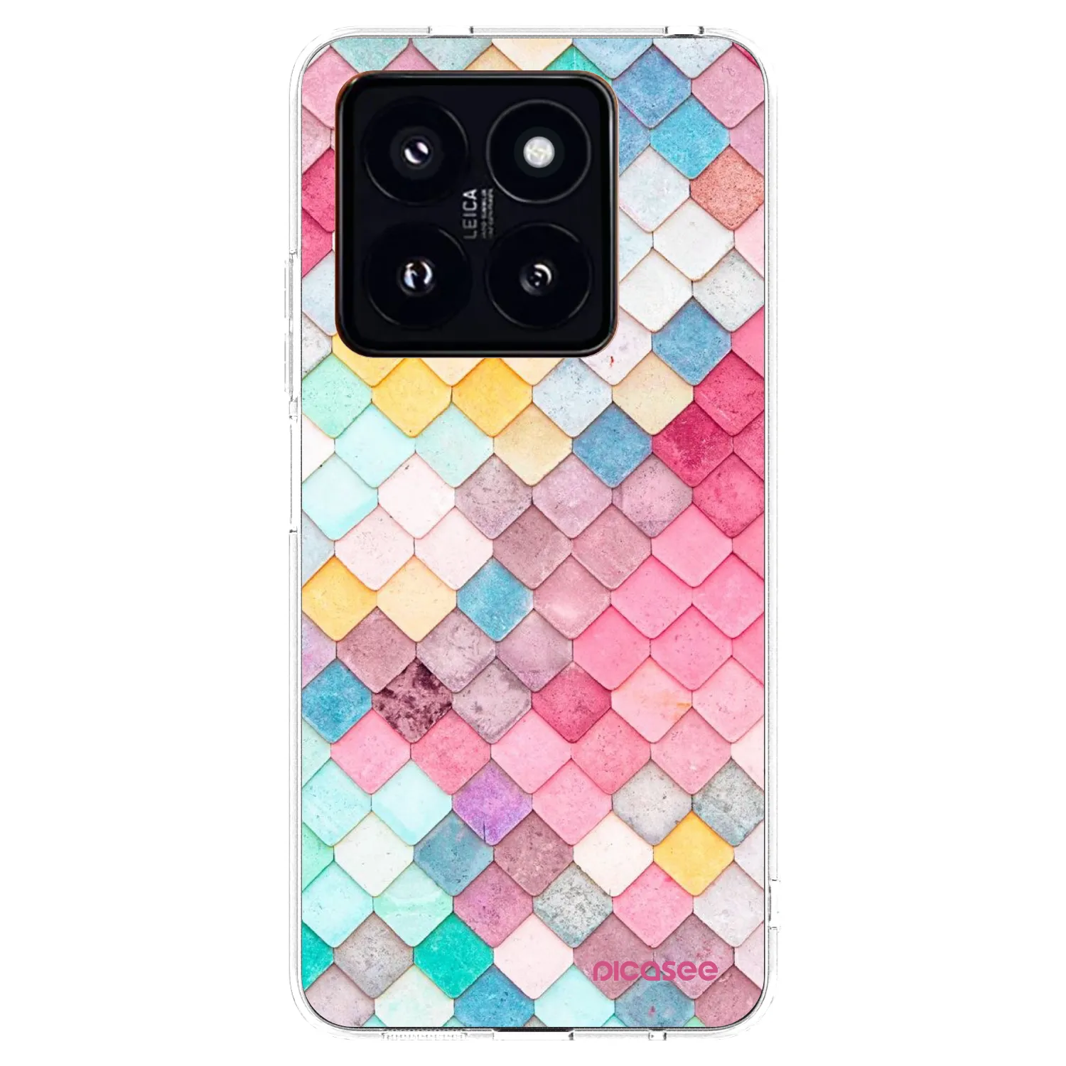 Picasee silikonska prozirna maskica za Xiaomi 14 Pro - Colorful roof