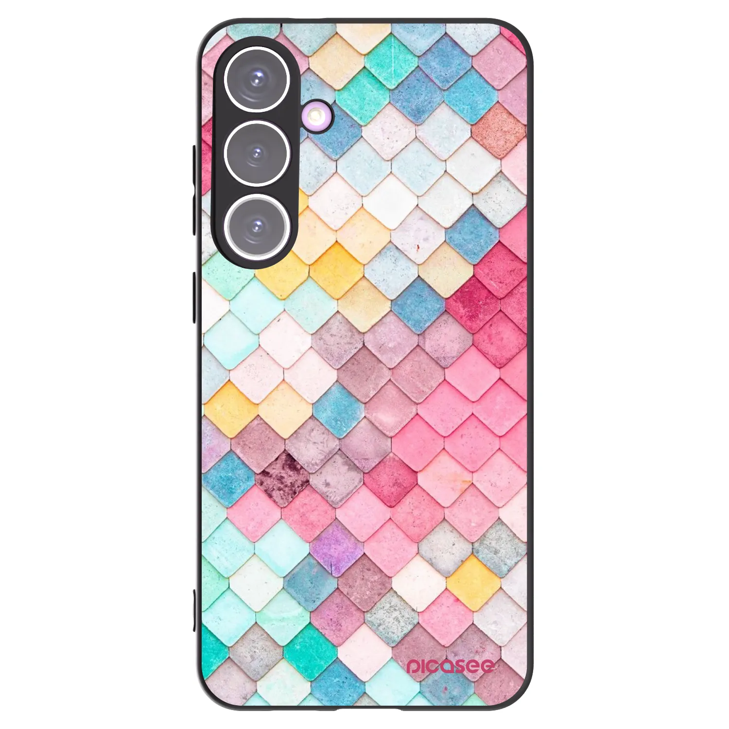 Picasee crna silikonska maskica za Samsung Galaxy S24+ S926B 5G - Colorful roof