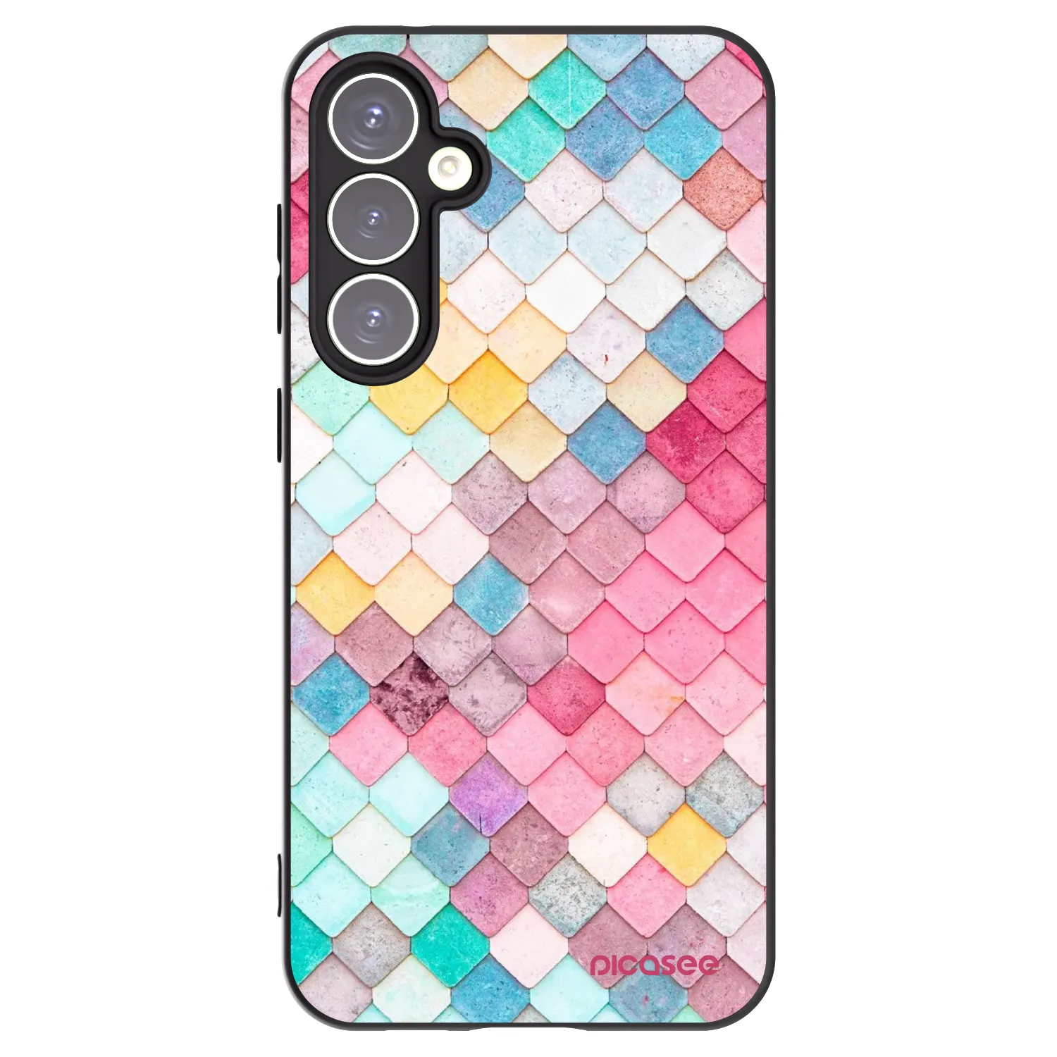 Picasee crna silikonska maskica za Samsung Galaxy S23 FE S711B - Colorful roof